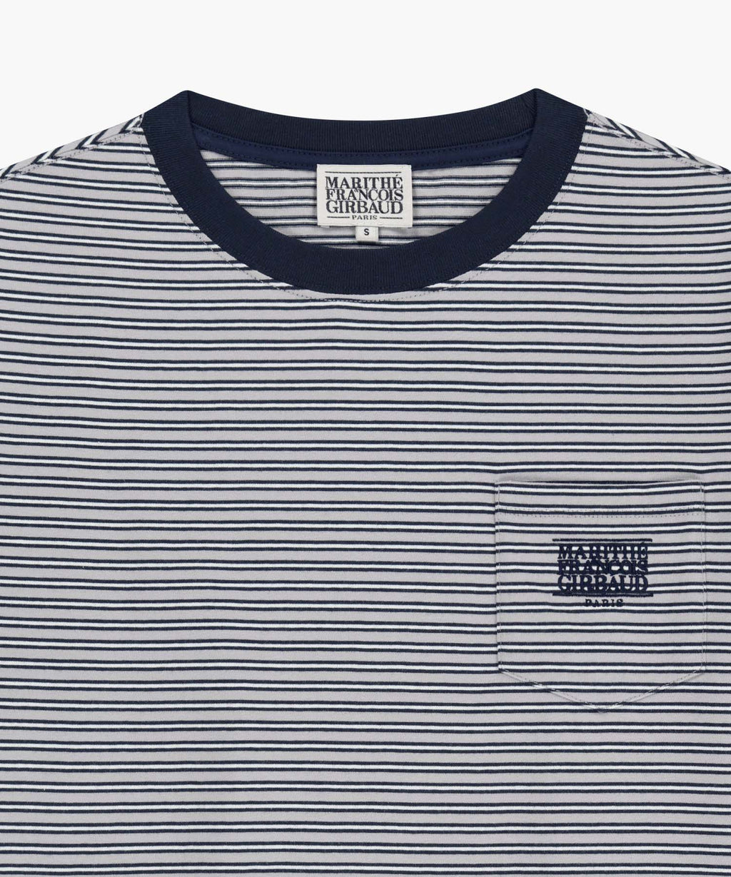 Marithe & Francois Girbaud - Small Classic Logo Stripe Ringer Tee (Navy) product image 8 | TRAB K-Fashion Australia
