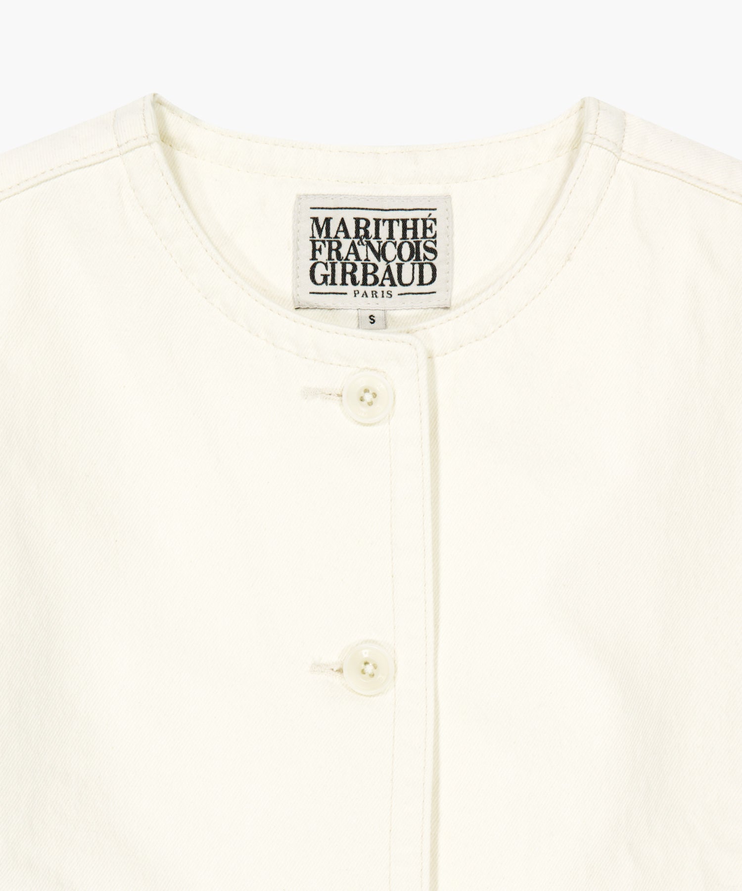 Marithe & Francois Girbaud - Round Neck Denim Jacket (Ecru) product image 11 | TRAB K-Fashion Australia
