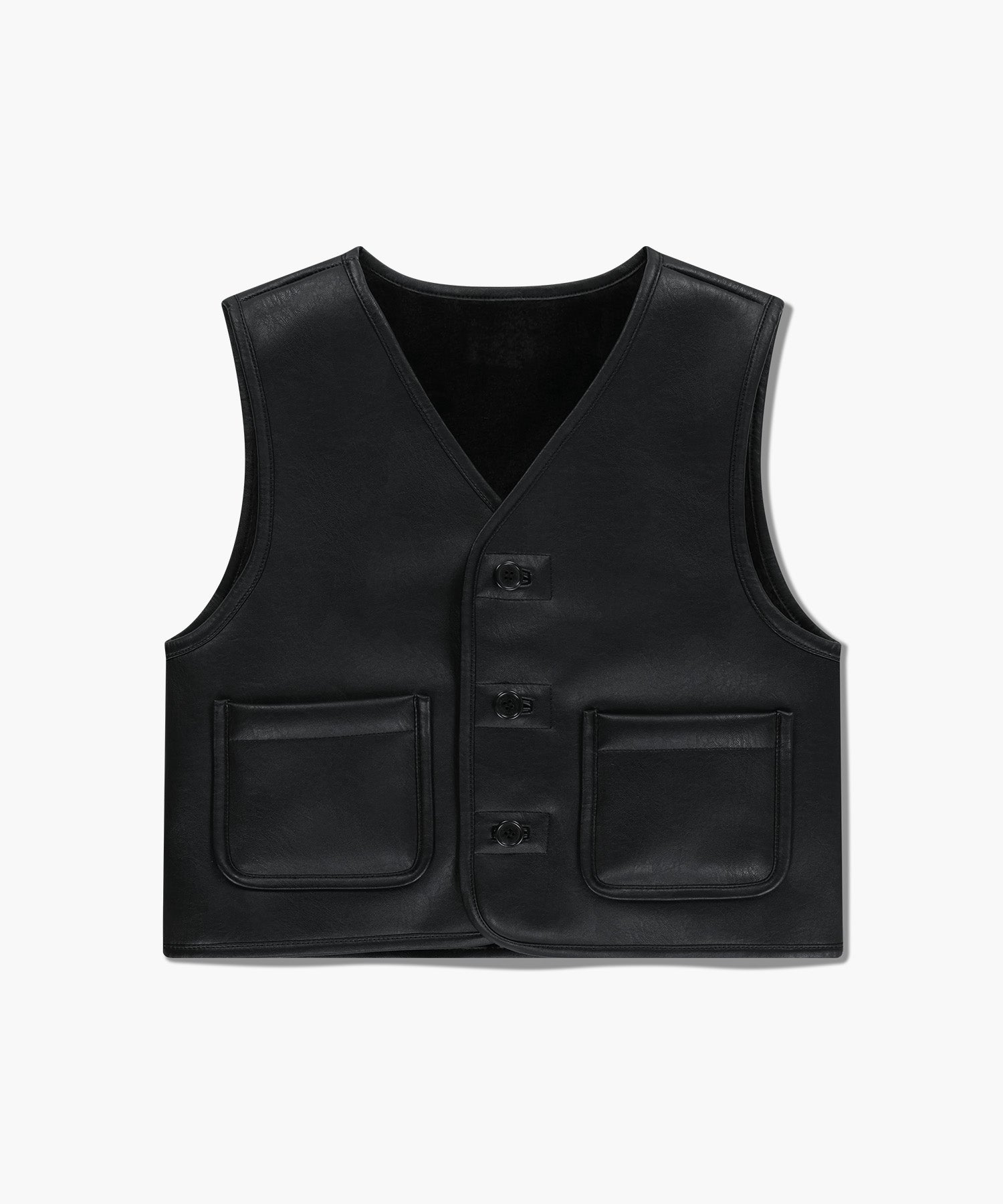 Marithe & Francois Girbaud - Faux Leather Mustang Crop Vest (Black) product image 8 | TRAB K-Fashion Australia