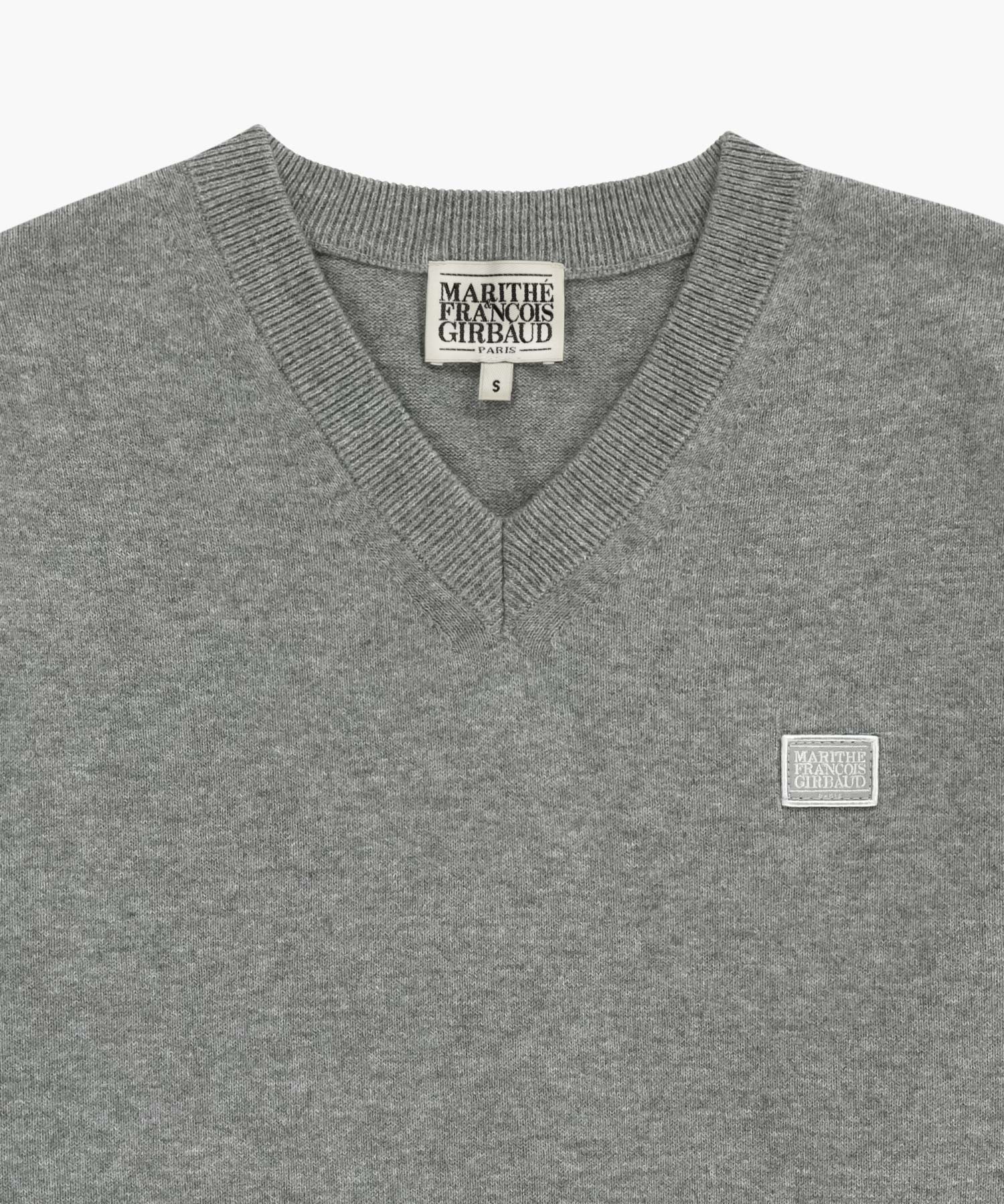 Marithe & Francois Girbaud - V-neck Knit Pullover (Heather Gray) product image 12 | TRAB K-Fashion Australia
