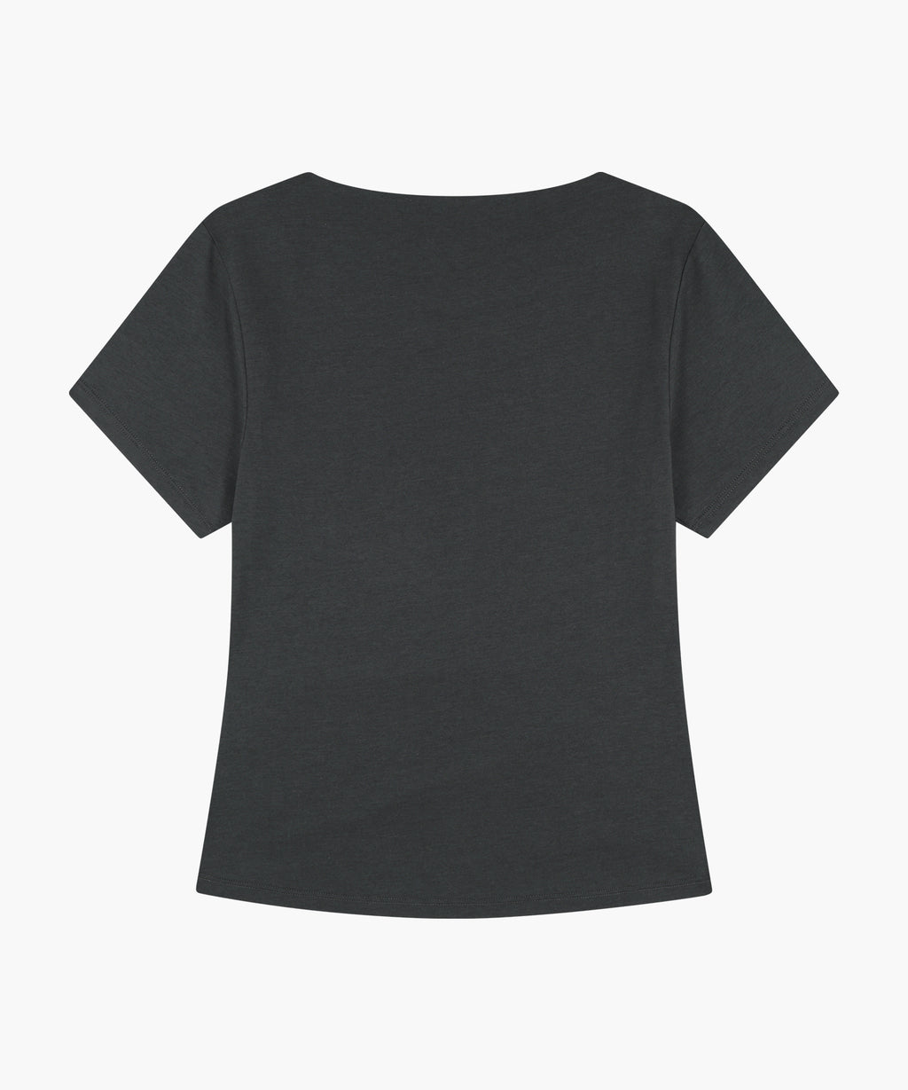 Marithe & Francois Girbaud - Waist Shirring Tee (Charcoal) product image 8 | TRAB K-Fashion Australia