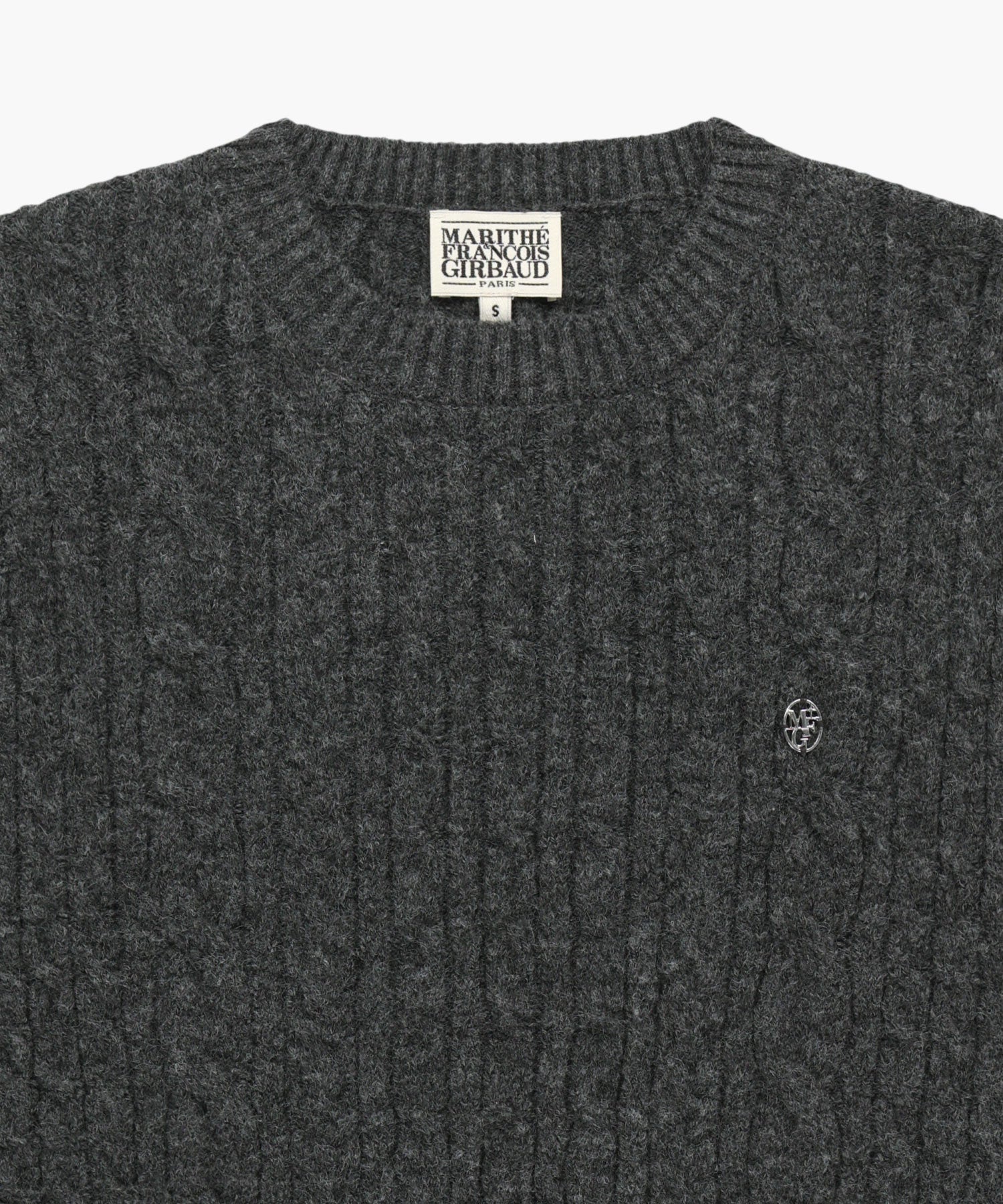 Marithe & Francois Girbaud - Side Ribbon Knit Vest (Charcoal) product image 8 | TRAB K-Fashion Australia