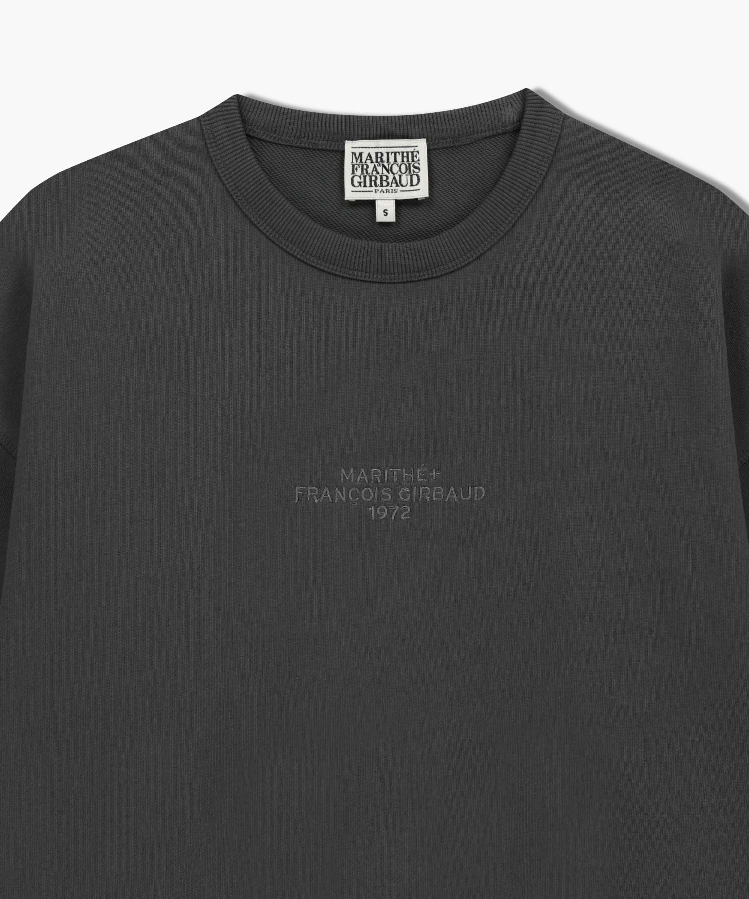 Marithe & Francois Girbaud - Lettering Logo Over Fit Sweatshirt (Charcoal) product image 8 | TRAB K-Fashion Australia