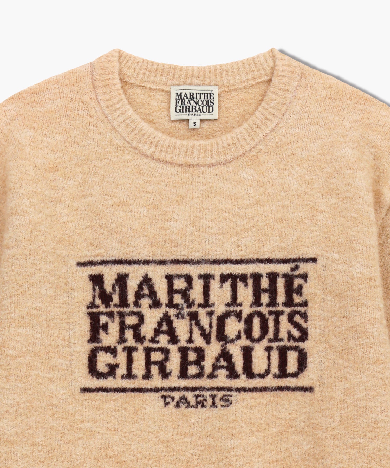 Marithe & Francois Girbaud - Boucle Classic Logo Knit Pullover (Ecru) product image 8 | TRAB K-Fashion Australia
