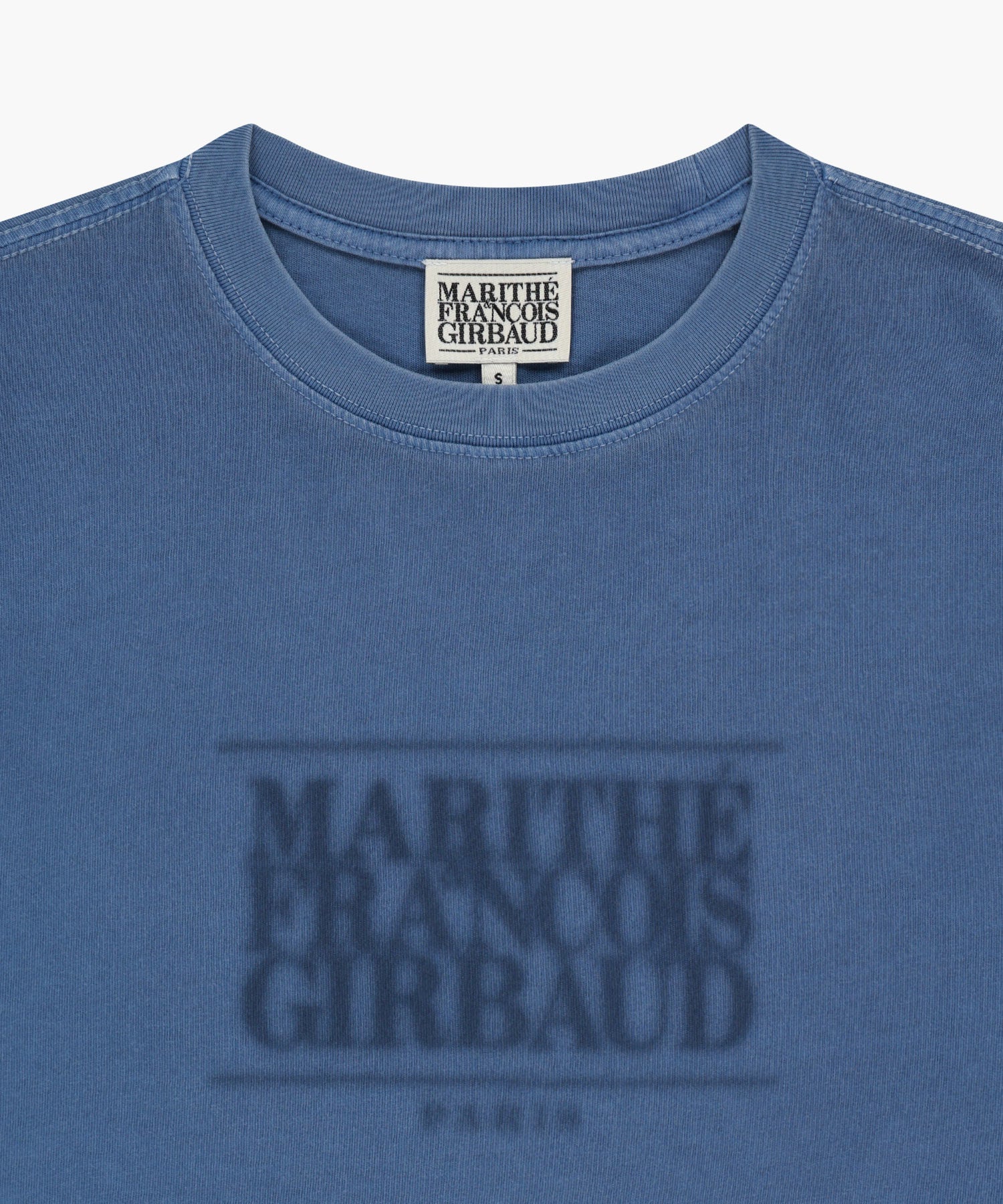 Marithe & Francois Girbaud - Shadow Classic Logo Dyeing Long Sleeve Tee (Blue) product image 8 | TRAB K-Fashion Australia