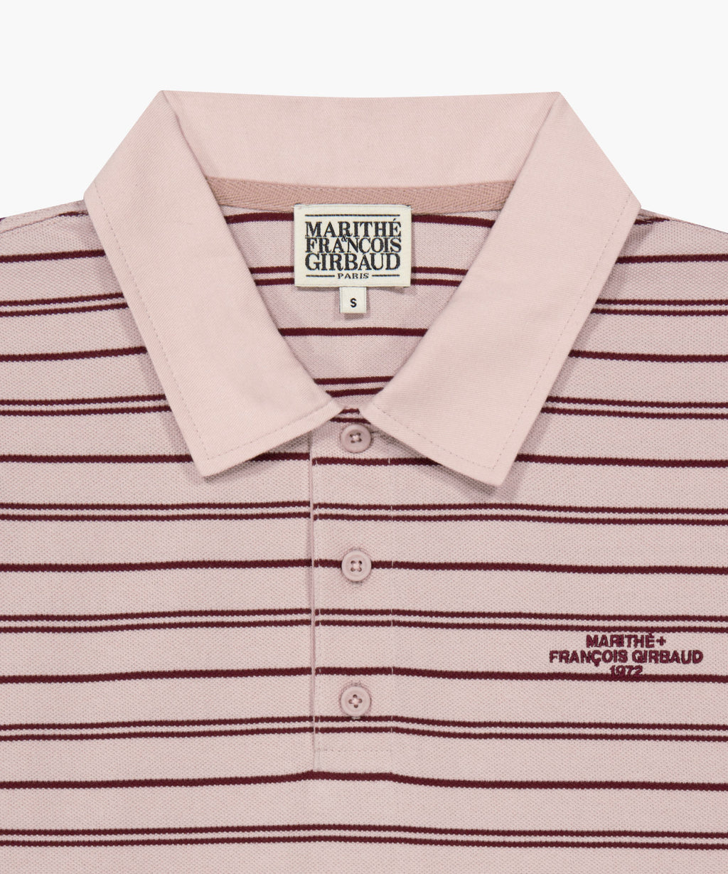 Marithe & Francois Girbaud - Stripe Pique Long Sleeve Tee (Pink) product image 8 | TRAB K-Fashion Australia