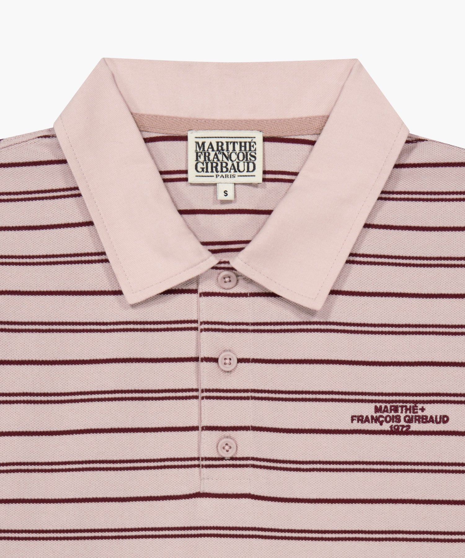 Marithe & Francois Girbaud - Stripe Pique Long Sleeve Tee (Pink) product image 8 | TRAB K-Fashion Australia