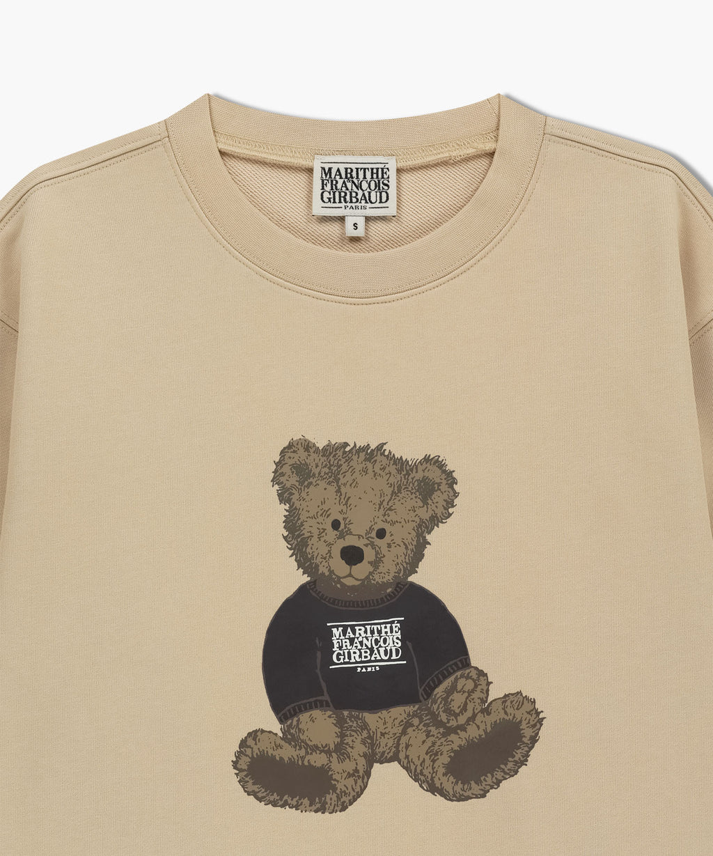 Marithe & Francois Girbaud - Doodle Bear Sweatshirt (Beige) product image 8 | TRAB K-Fashion Australia