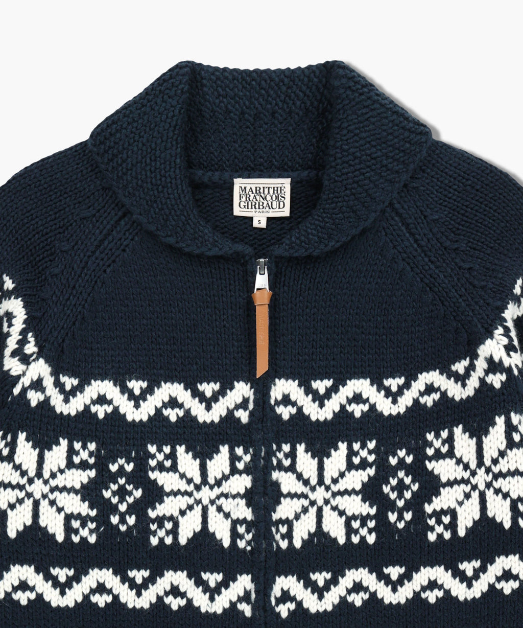 Marithe & Francois Girbaud - Nordic Cowichan Cardigan (Navy) product image 10 | TRAB K-Fashion Australia