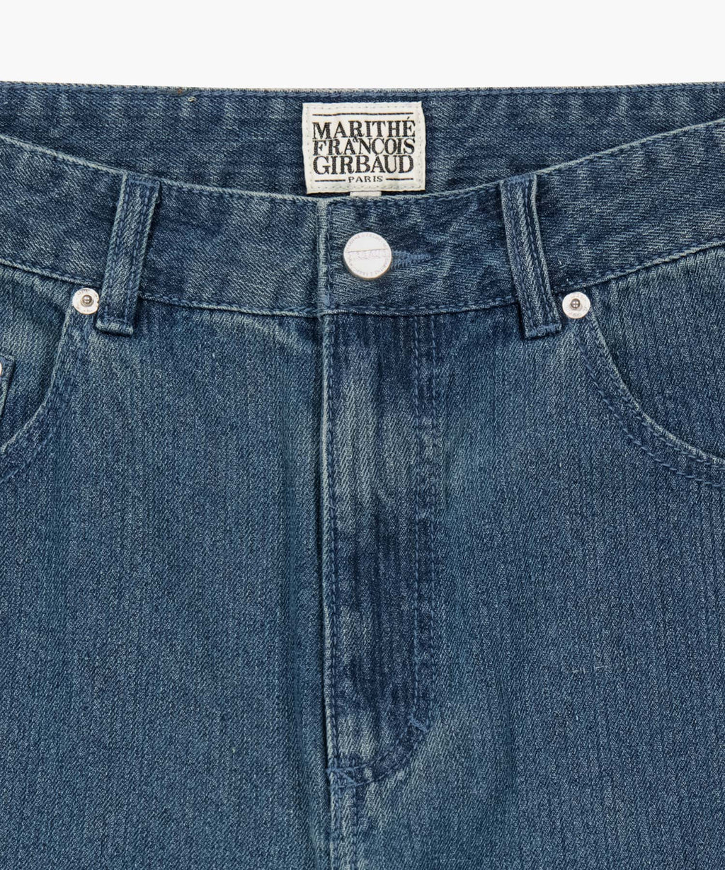 Marithe & Francois Girbaud - High Straight Stripe Denim Pants (Blue) product image 6 | TRAB K-Fashion Australia