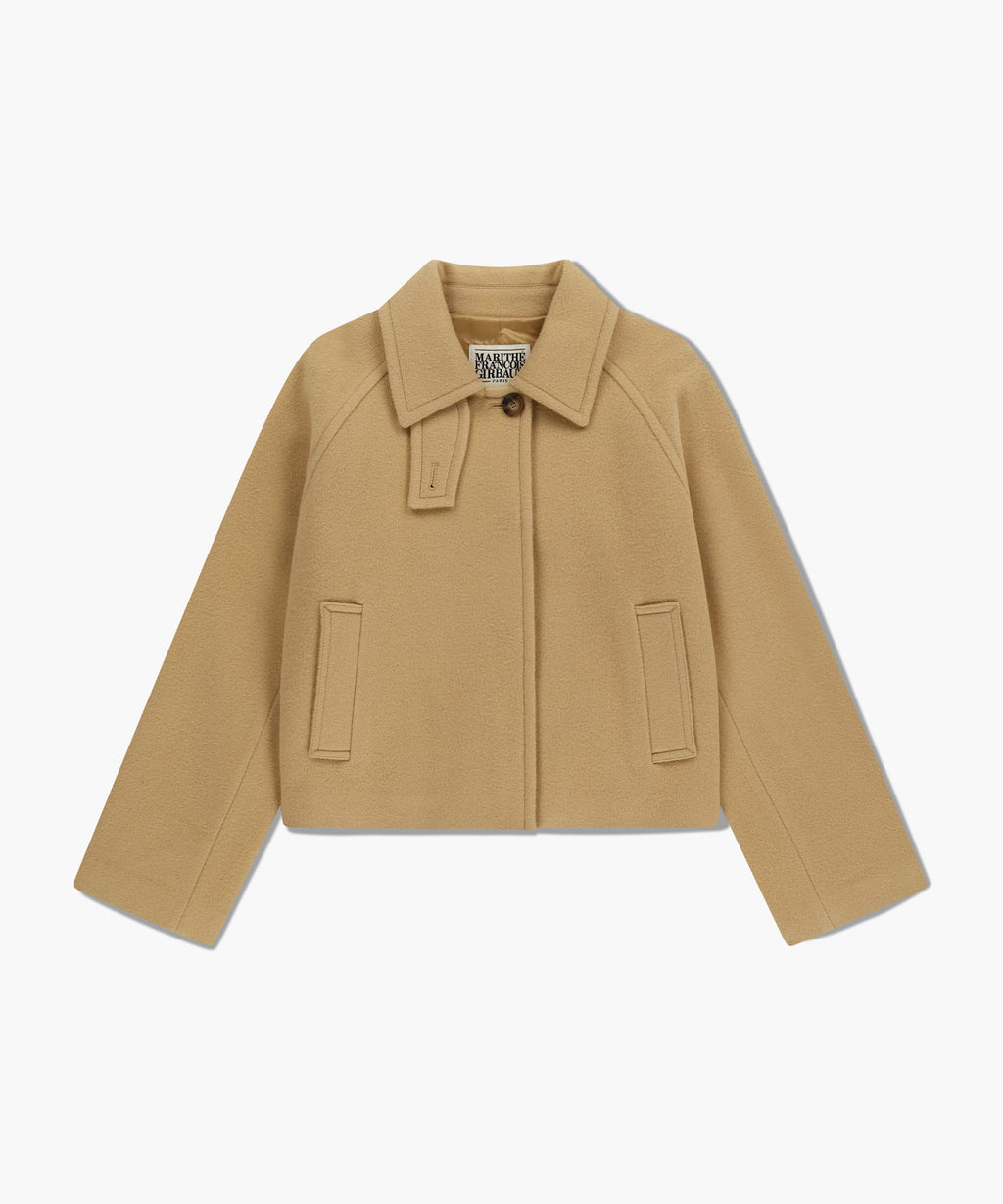 Marithe & Francois Girbaud - Oversized Crop Coat (Beige) product image 8 | TRAB K-Fashion Australia