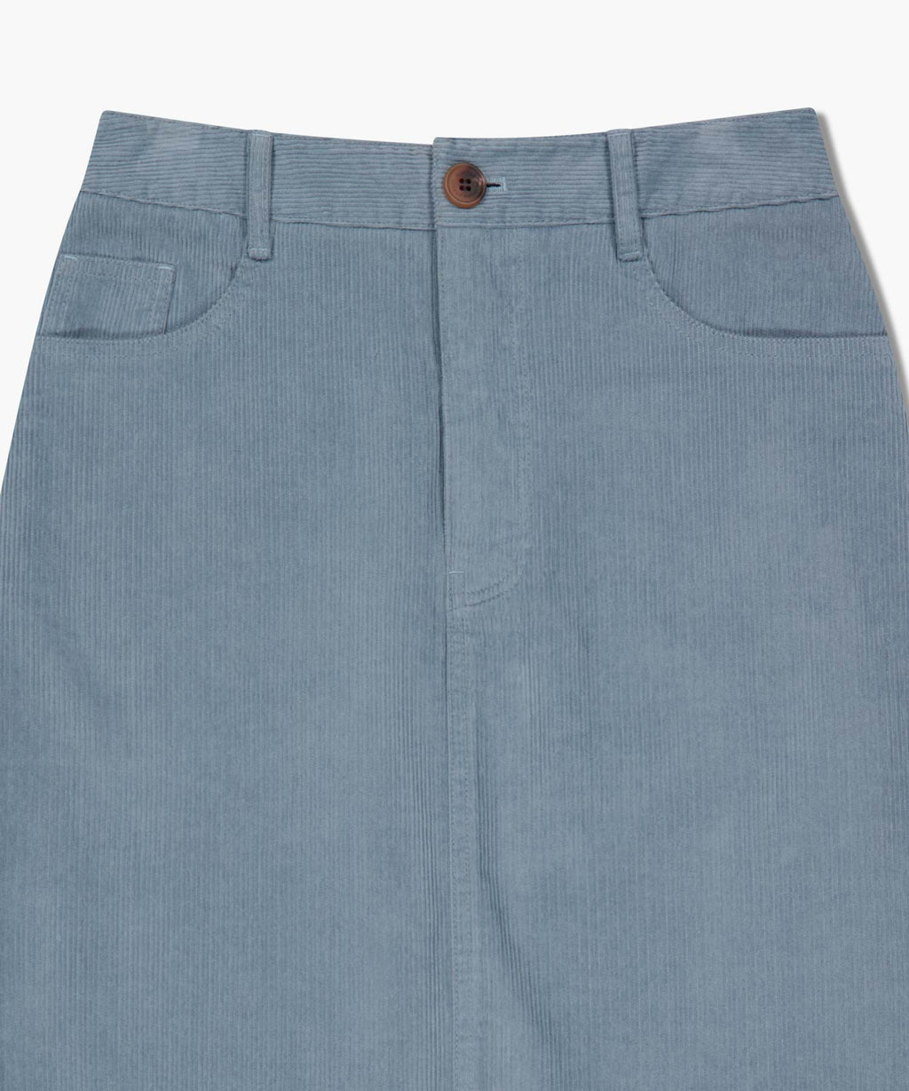 Marithe & Francois Girbaud - Classic Corduroy Midi Skirt (Sky Blue) product image 8 | TRAB K-Fashion Australia