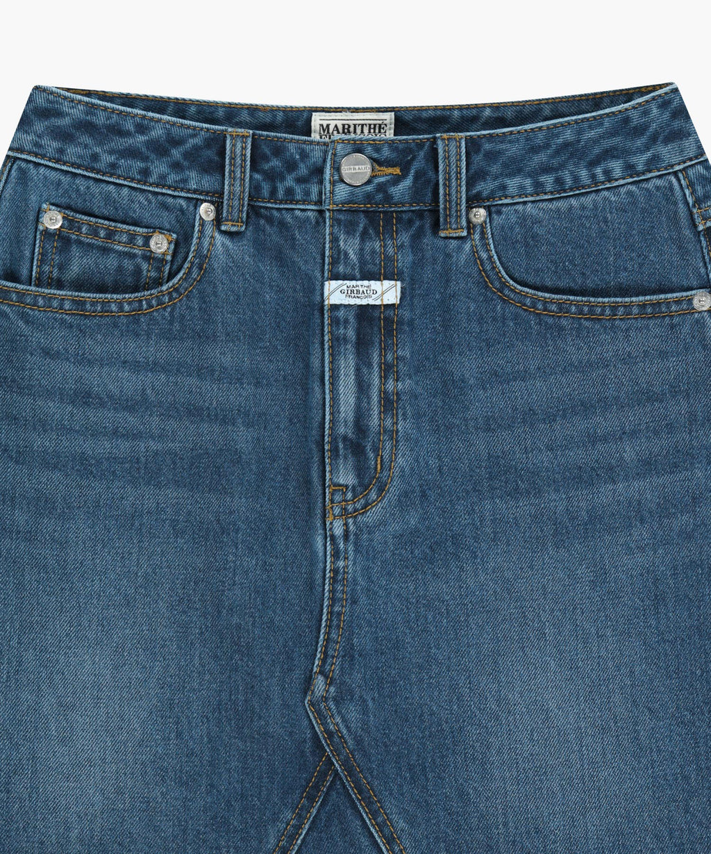 Marithe & Francois Girbaud - Raw Edge Denim Mini Skirt (Blue) product image 10 | TRAB K-Fashion Australia