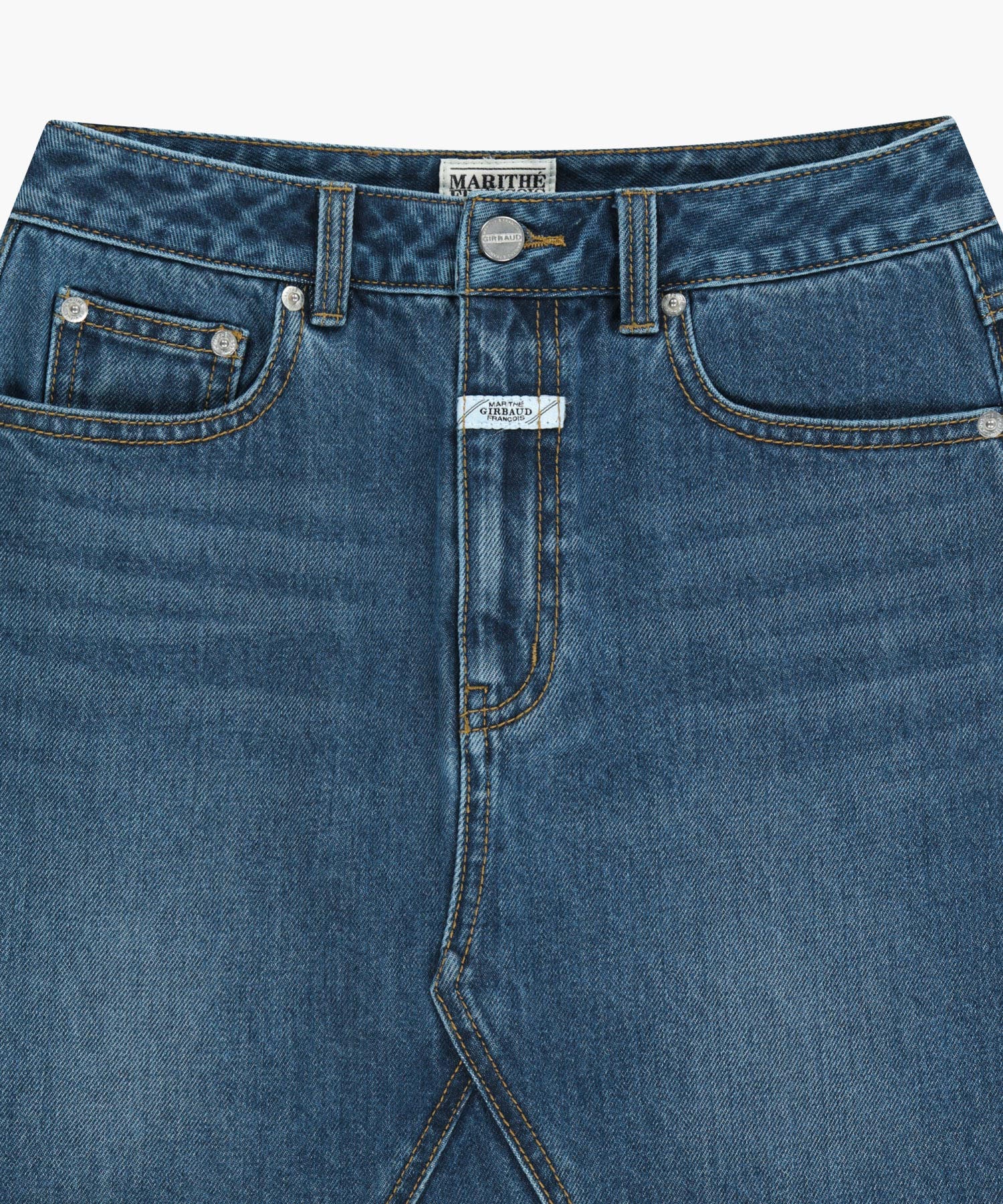 Marithe & Francois Girbaud - Raw Edge Denim Mini Skirt (Blue) product image 10 | TRAB K-Fashion Australia