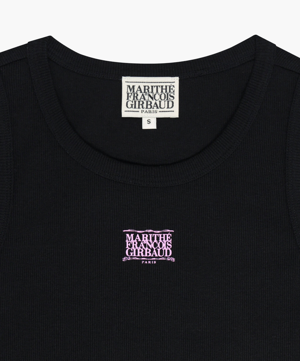 Marithe & Francois Girbaud - [Pre-order – Ships 21 Jul] Ribbon Classic Logo Sleeveless (Black) product image 8 | TRAB K-Fashion Australia