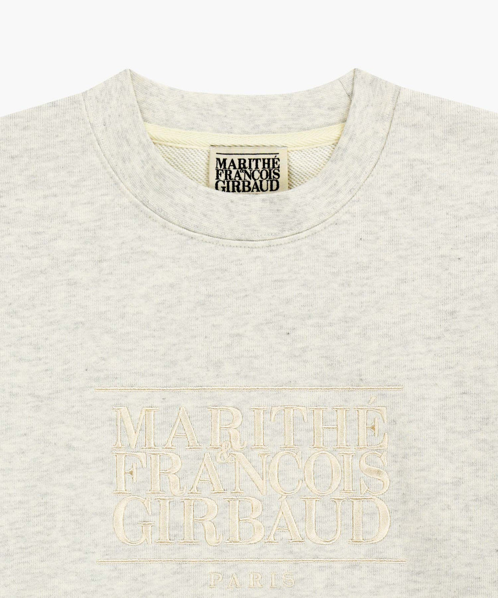 Marithe & Francois Girbaud - Classic Logo Crop Sweatshirt (Oatmeal) product image 8 | TRAB K-Fashion Australia