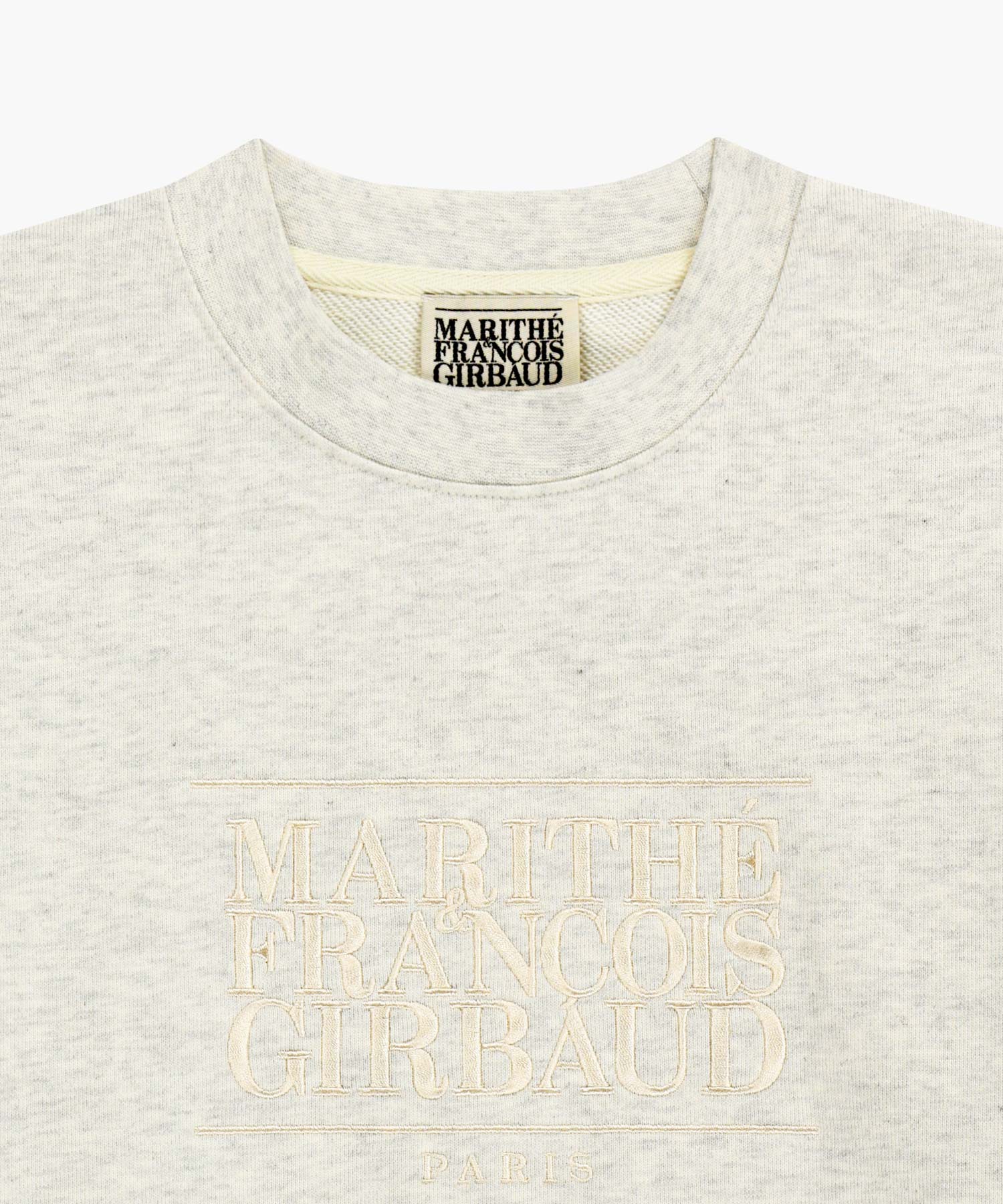 Marithe & Francois Girbaud - Classic Logo Crop Sweatshirt (Oatmeal) product image 8 | TRAB K-Fashion Australia