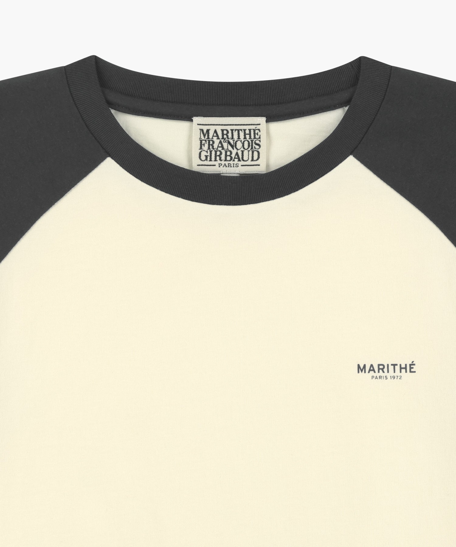 Marithe & Francois Girbaud - Small Regular Logo Raglan Crop Tee (Charcoal) product image 8 | TRAB K-Fashion Australia