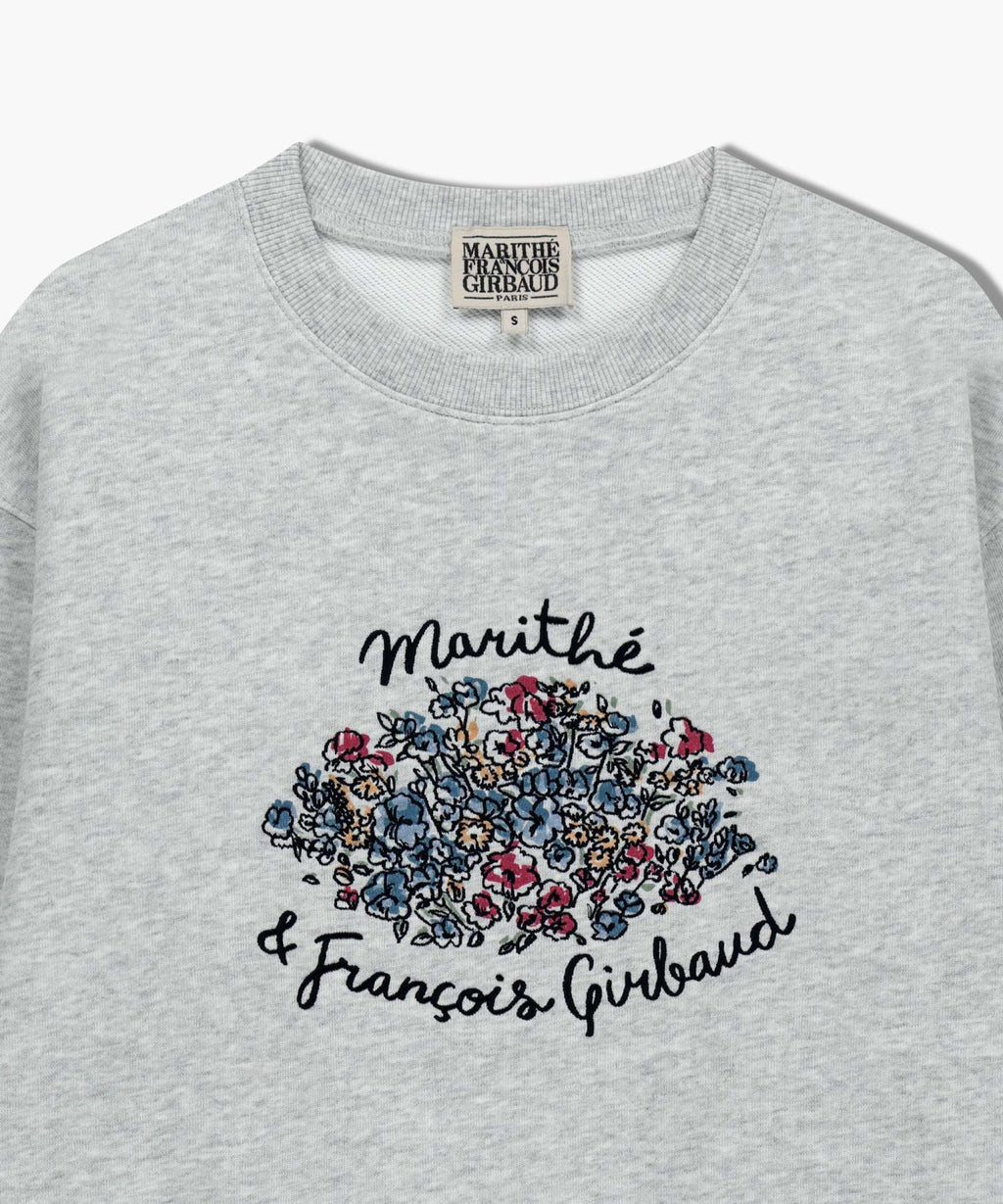 Marithe & Francois Girbaud - Bouquet Graphic Sweatshirt (Light Heather Gray) product image 8 | TRAB K-Fashion Australia