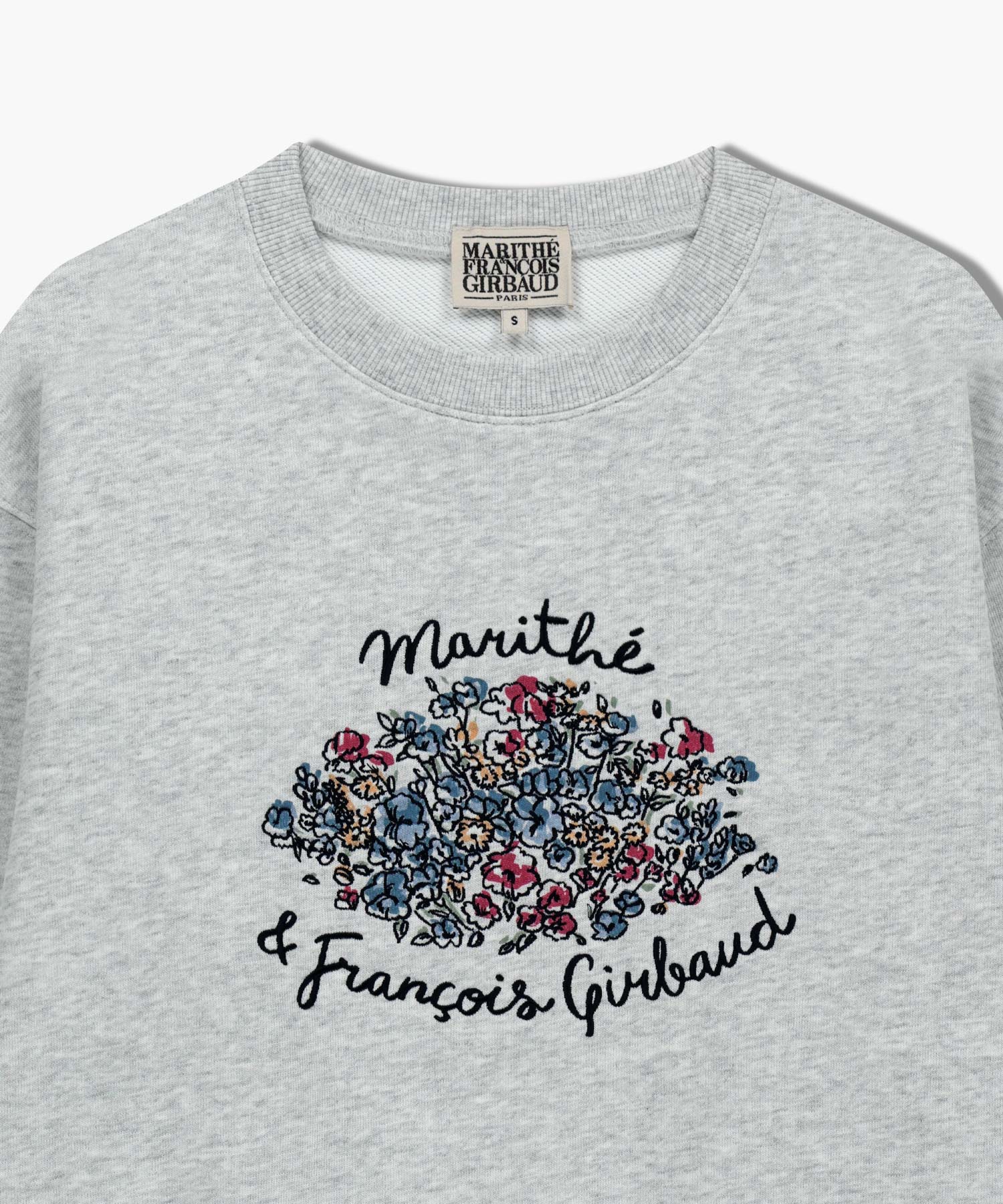 Marithe & Francois Girbaud - Bouquet Graphic Sweatshirt (Light Heather Gray) product image 8 | TRAB K-Fashion Australia