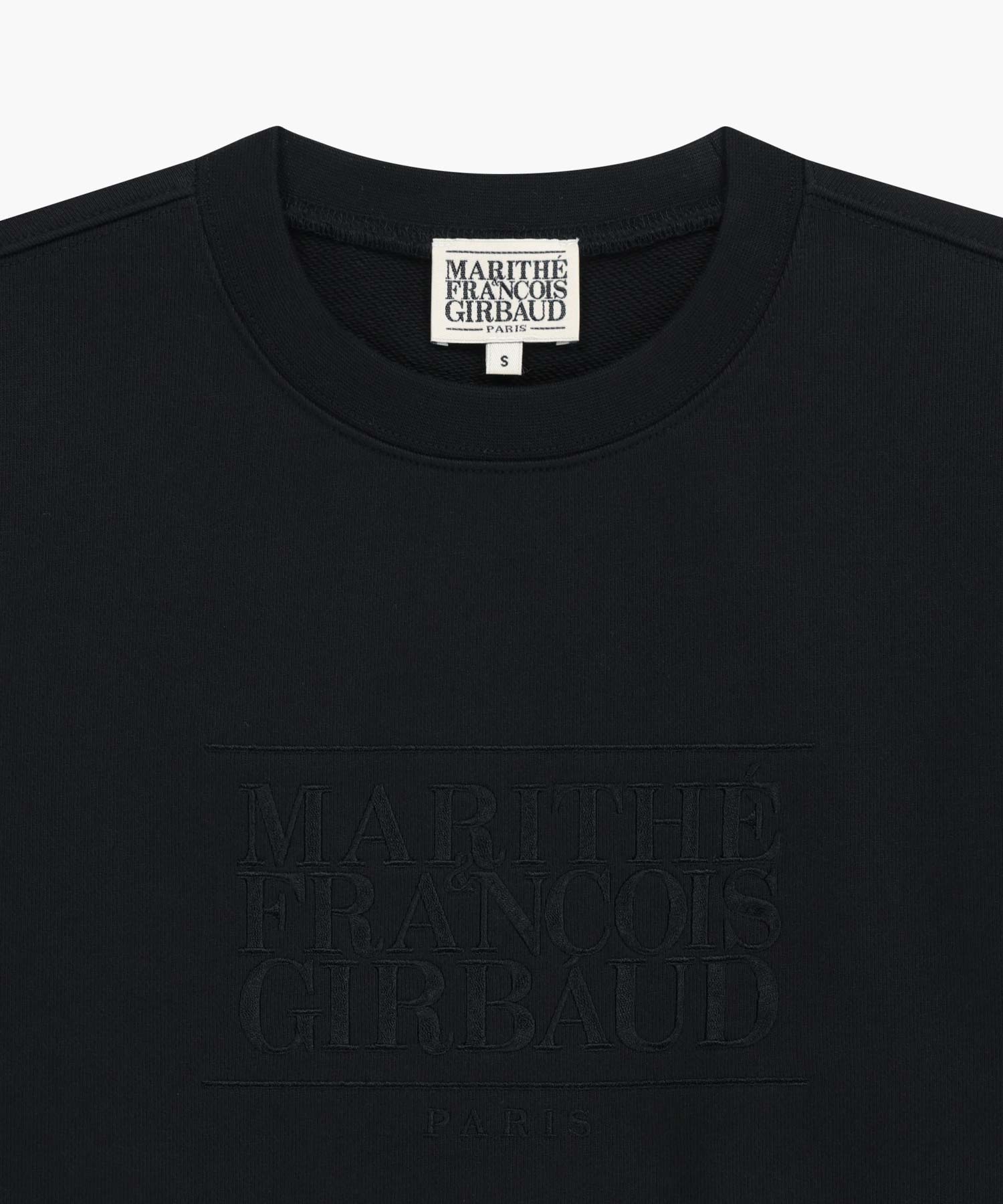 Marithe & Francois Girbaud - Classic Logo Embroidery Sweatshirt (Black Black) product image 8 | TRAB K-Fashion Australia