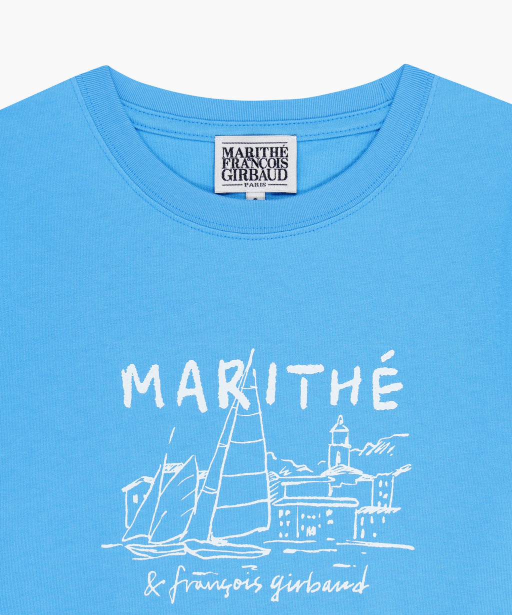Marithe & Francois Girbaud - French Graphic Crop Tee (Blue) product image 8 | TRAB K-Fashion Australia