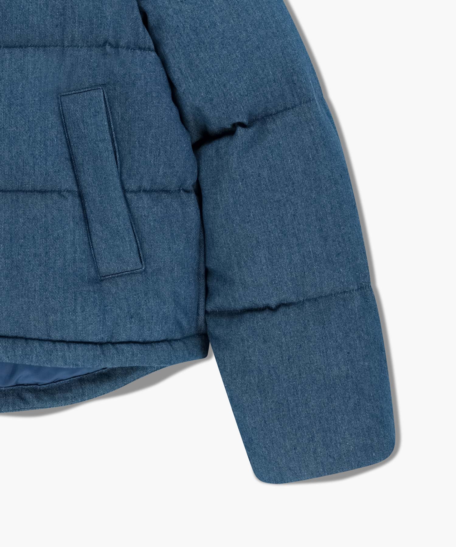 Marithe & Francois Girbaud - Denim Crop Down Jacket (Blue) product image 12 | TRAB K-Fashion Australia