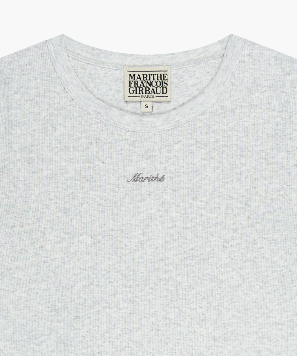 Marithe & Francois Girbaud - Rib Point Tee (Light Heather Gray) product image 8 | TRAB K-Fashion Australia