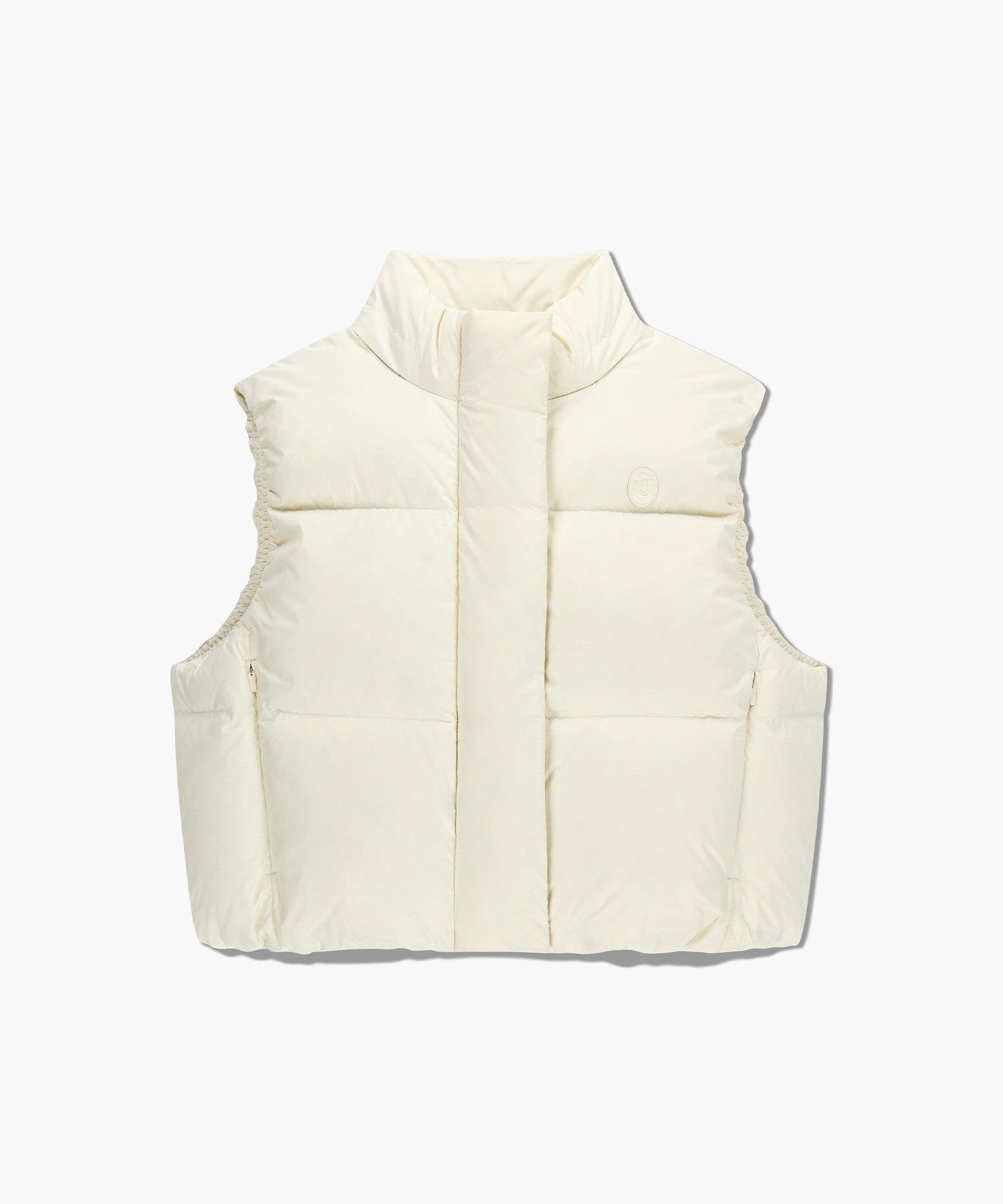 Marithe & Francois Girbaud - Circle Logo Crop Hooded Down Vest (Ivory) product image 8 | TRAB K-Fashion Australia