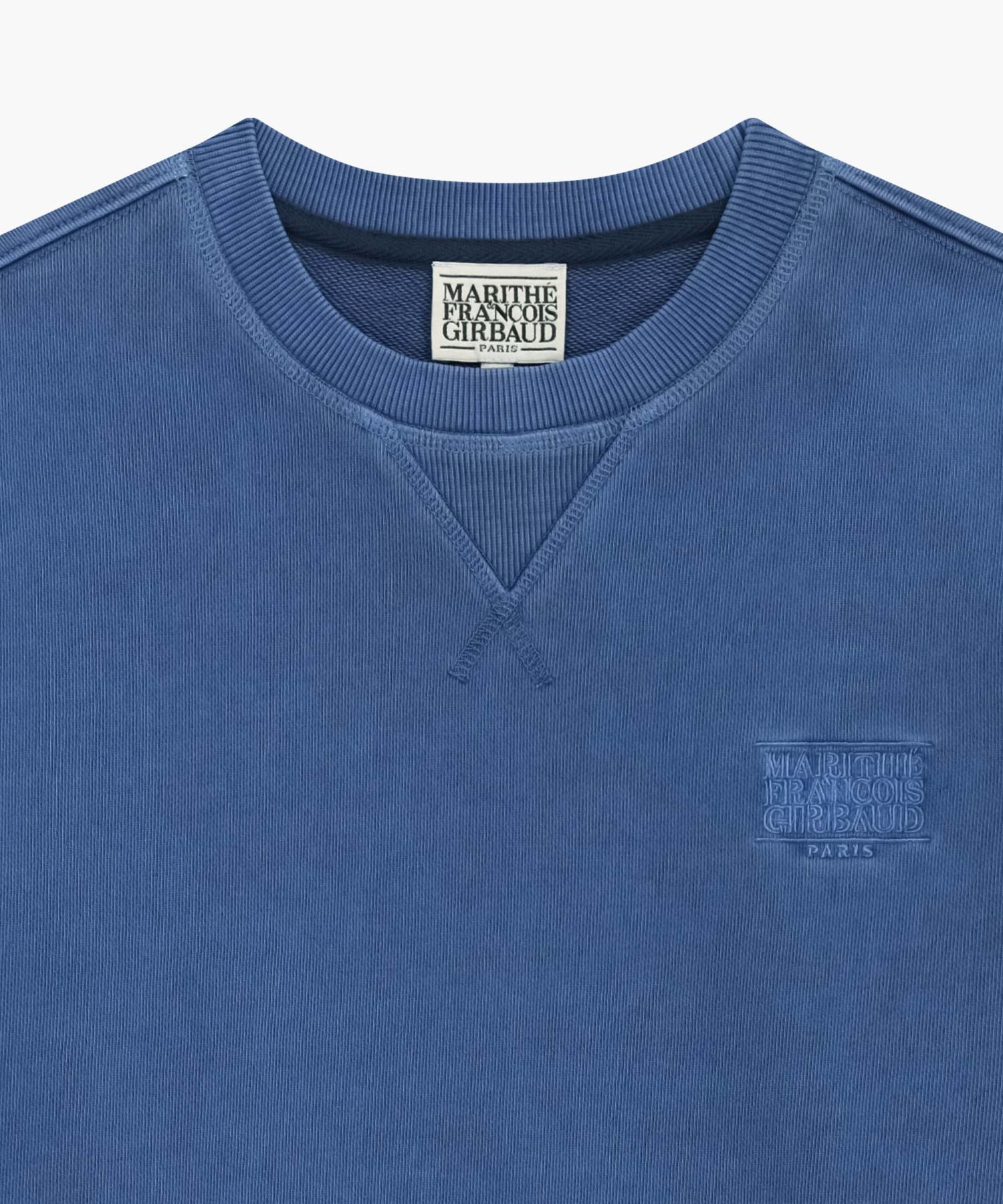 Marithe & Francois Girbaud - Outline Classic Logo Dyeing Oversized Sweatshirt (Blue) product image 8 | TRAB K-Fashion Australia