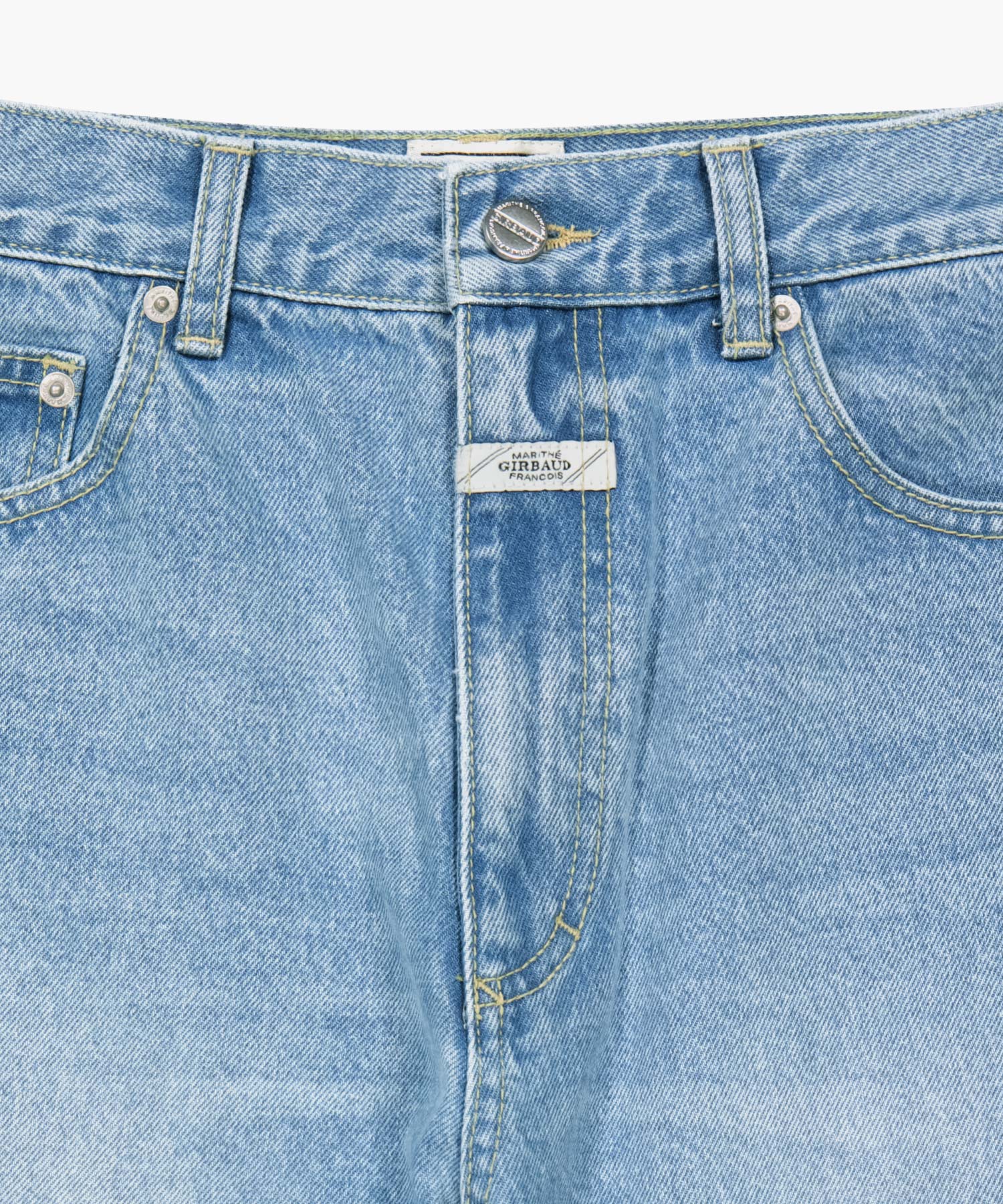 Marithe & Francois Girbaud - Relaxed Fit Boots-cut Denim Pants (Light Blue) product image 8 | TRAB K-Fashion Australia
