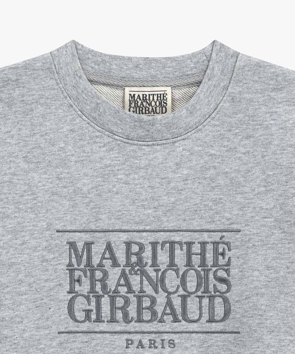 Marithe & Francois Girbaud - Classic Logo Crop Sweatshirt (Heather Gray) product image 8 | TRAB K-Fashion Australia
