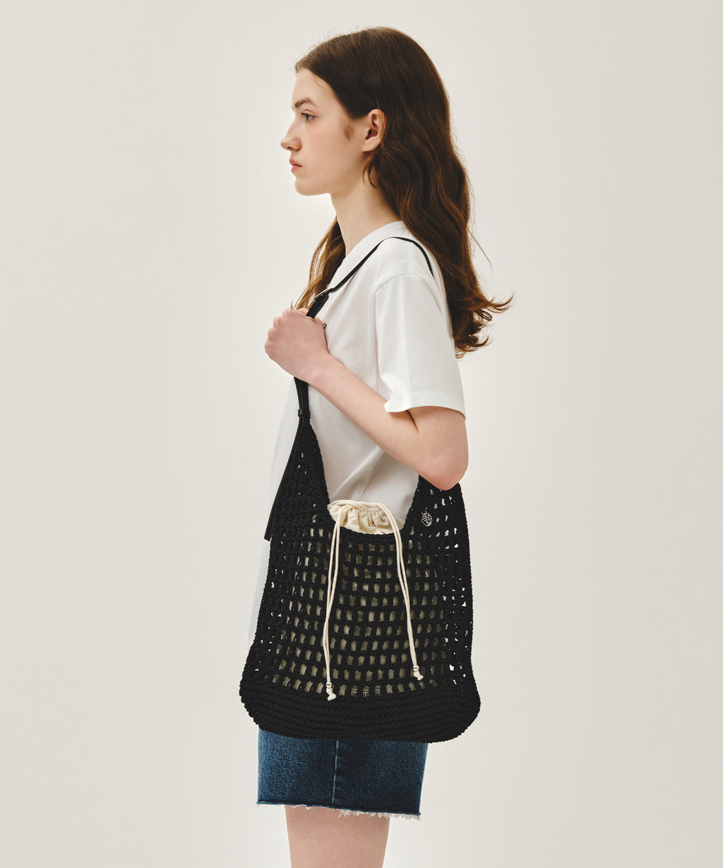 Marithe & Francois Girbaud - Macrame Hobo Bag (Black) product image 8 | TRAB K-Fashion Australia