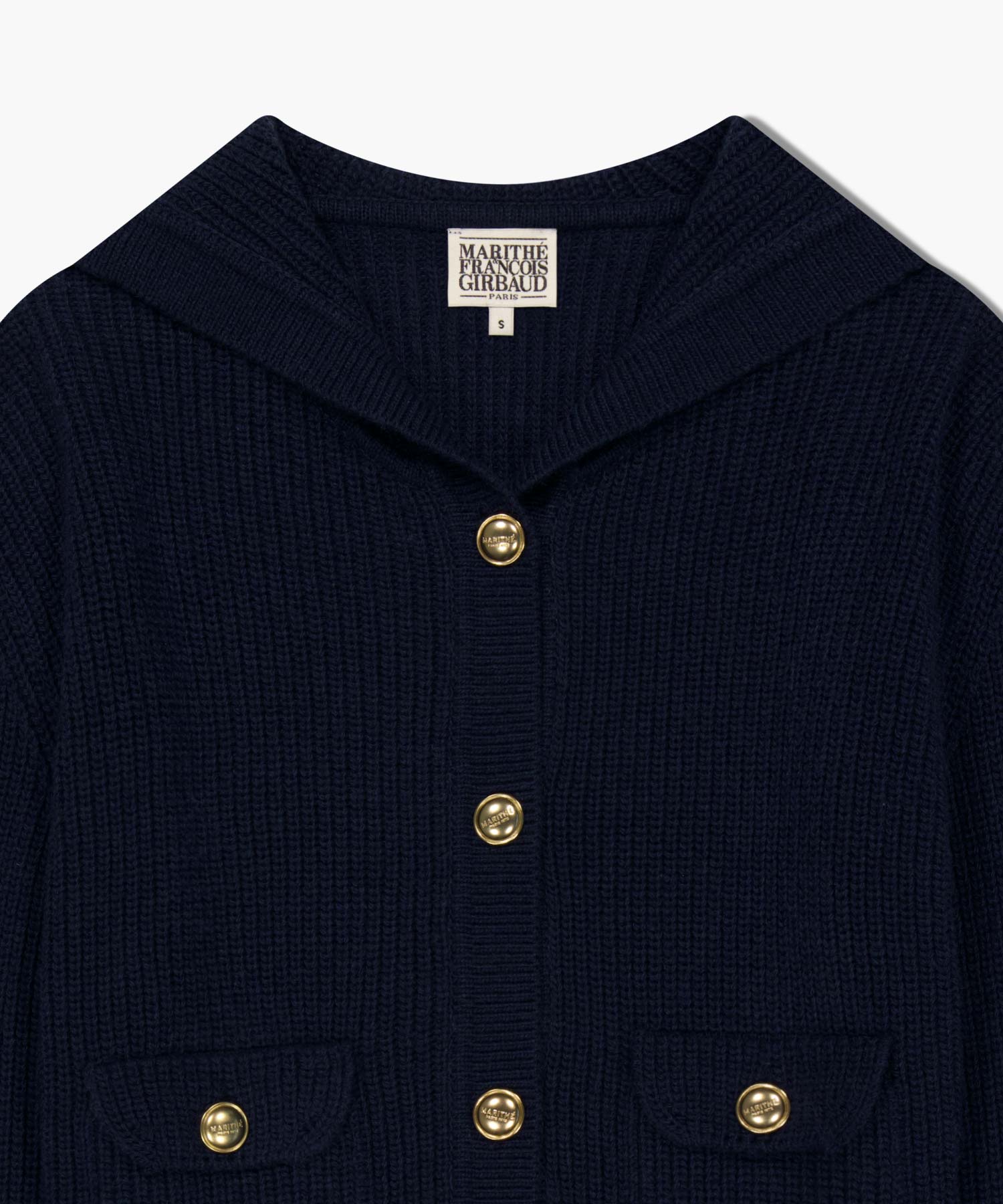 Marithe & Francois Girbaud - Sailor Rib Knit Cardigan (Navy) product image 8 | TRAB K-Fashion Australia