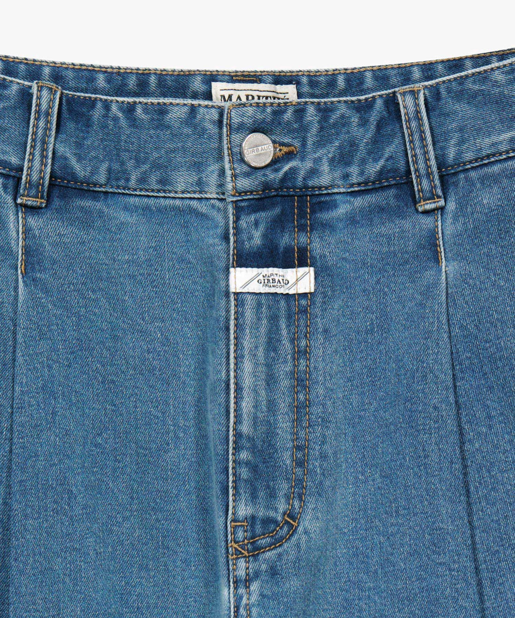 Marithe & Francois Girbaud - New M Low-waist Tuck Wide Denim Pants (Blue) product image 8 | TRAB K-Fashion Australia