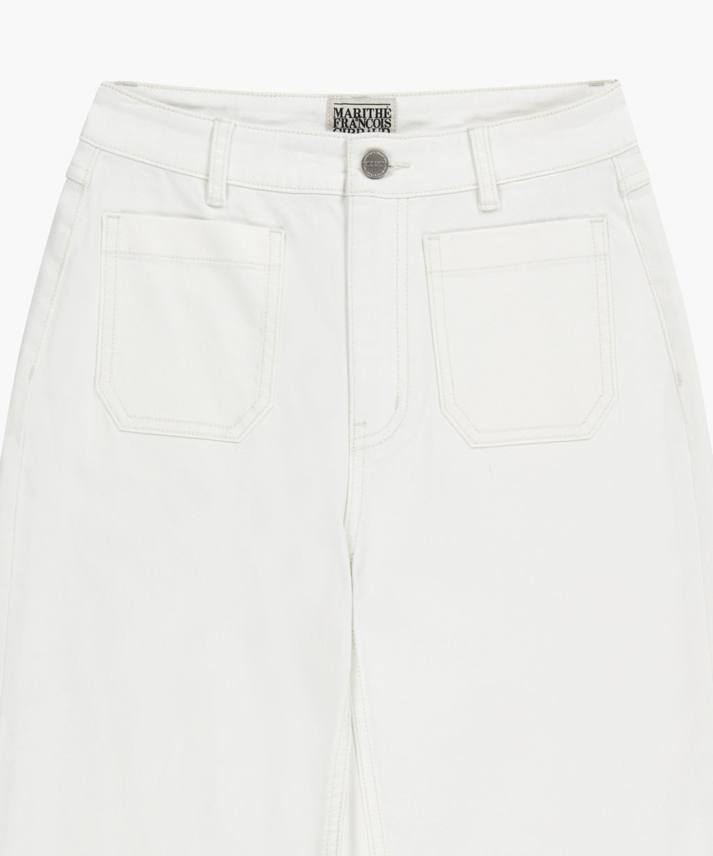 Marithe & Francois Girbaud - Boot-cut Denim Pants (White) product image 11 | TRAB K-Fashion Australia