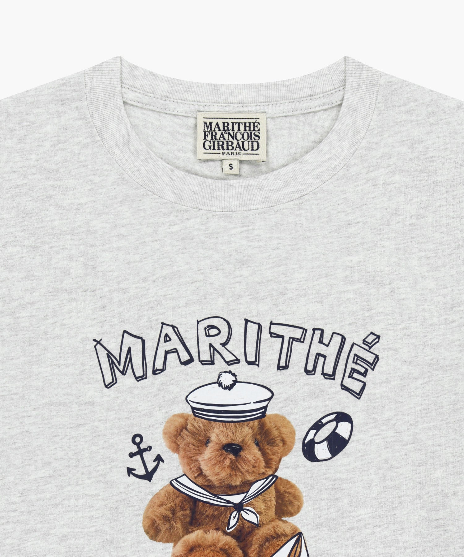 Marithe & Francois Girbaud - Marine Drawing Doodle Graphic Tee (Light Heather Gray) product image 8 | TRAB K-Fashion Australia