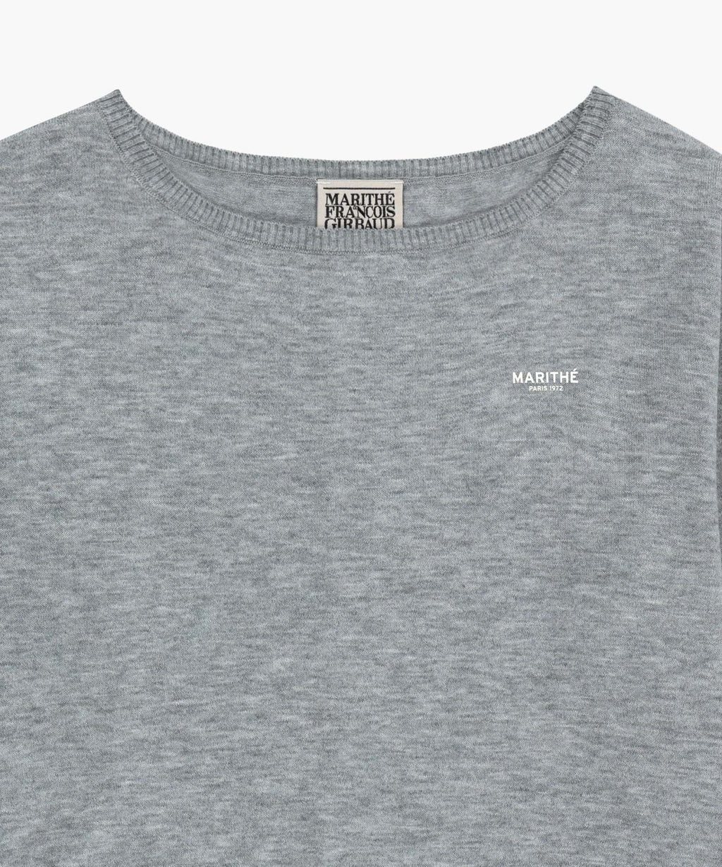 Marithe & Francois Girbaud - Boat Neck Knit Pullover (Melange Gray) product image 8 | TRAB K-Fashion Australia