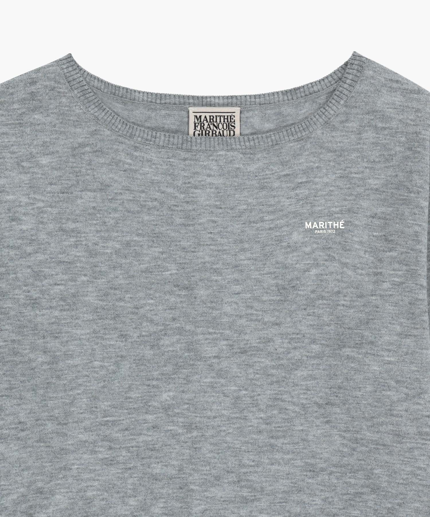 Marithe & Francois Girbaud - Boat Neck Knit Pullover (Melange Gray) product image 8 | TRAB K-Fashion Australia