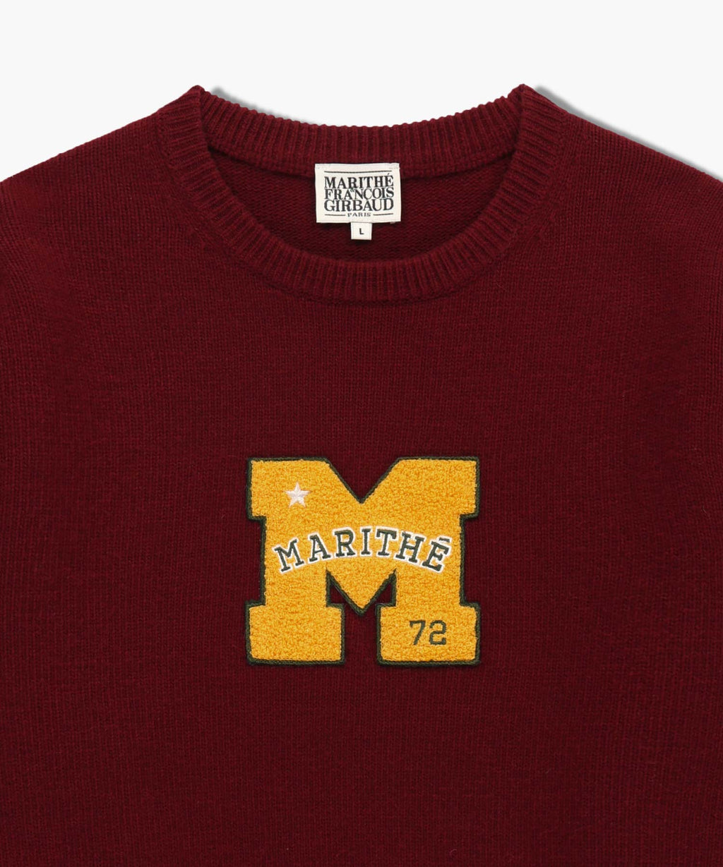 Marithe & Francois Girbaud - Applique Knit Pullover (Burgundy) product image 8 | TRAB K-Fashion Australia