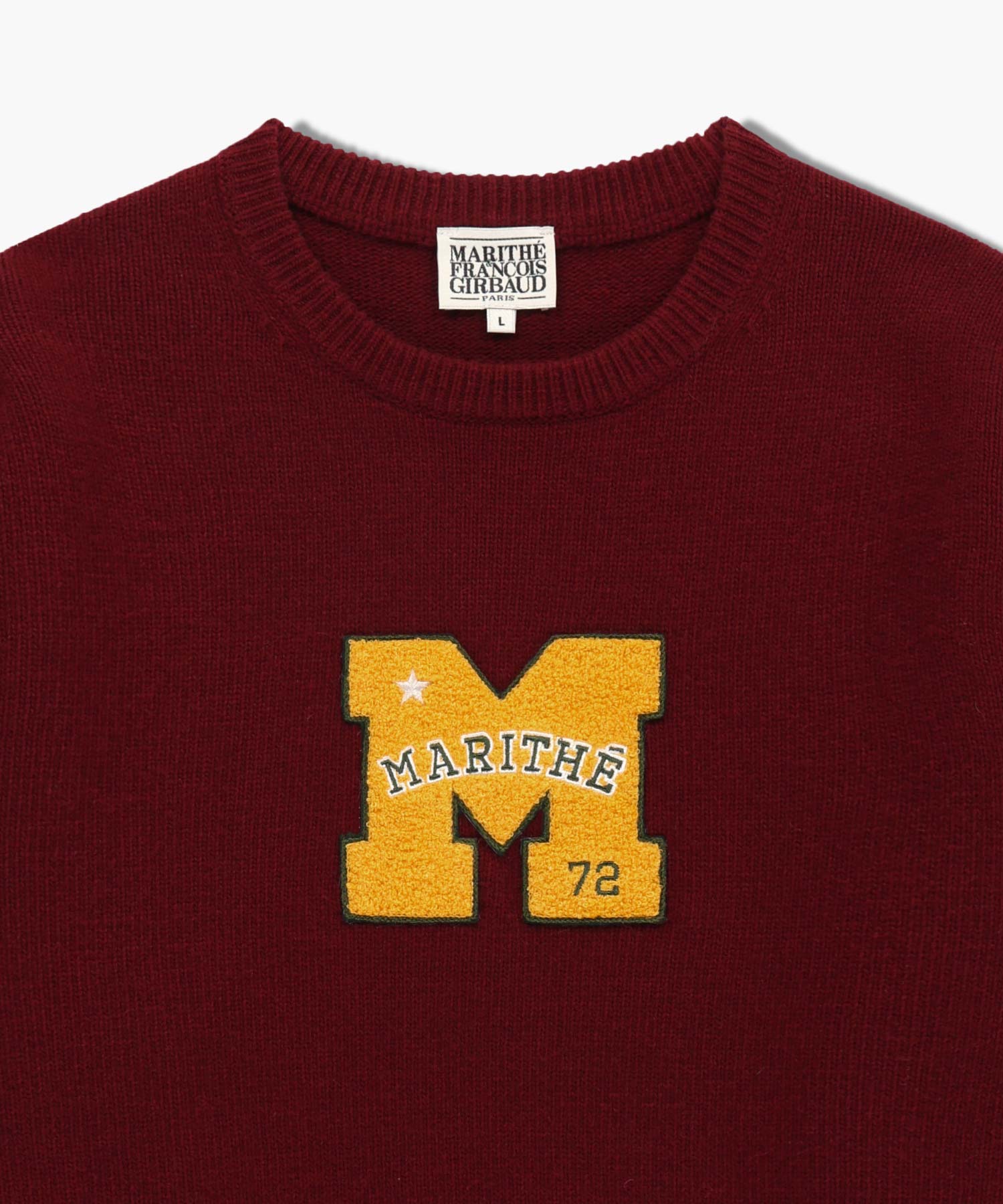 Marithe & Francois Girbaud - Applique Knit Pullover (Burgundy) product image 8 | TRAB K-Fashion Australia