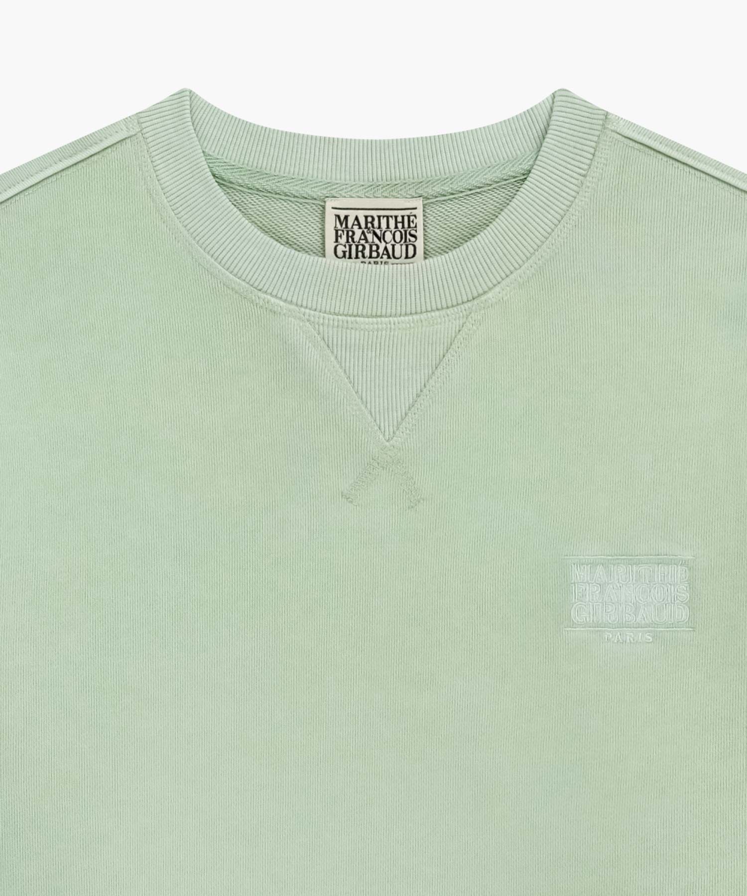 Marithe & Francois Girbaud - Outline Classic Logo Dyeing Oversized Sweatshirt (Mint) product image 8 | TRAB K-Fashion Australia