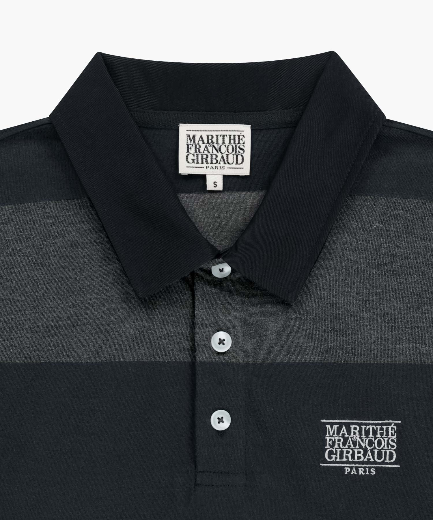 Marithe & Francois Girbaud - Washed Denim Collar Long Sleeve Tee (Charcoal) product image 8 | TRAB K-Fashion Australia