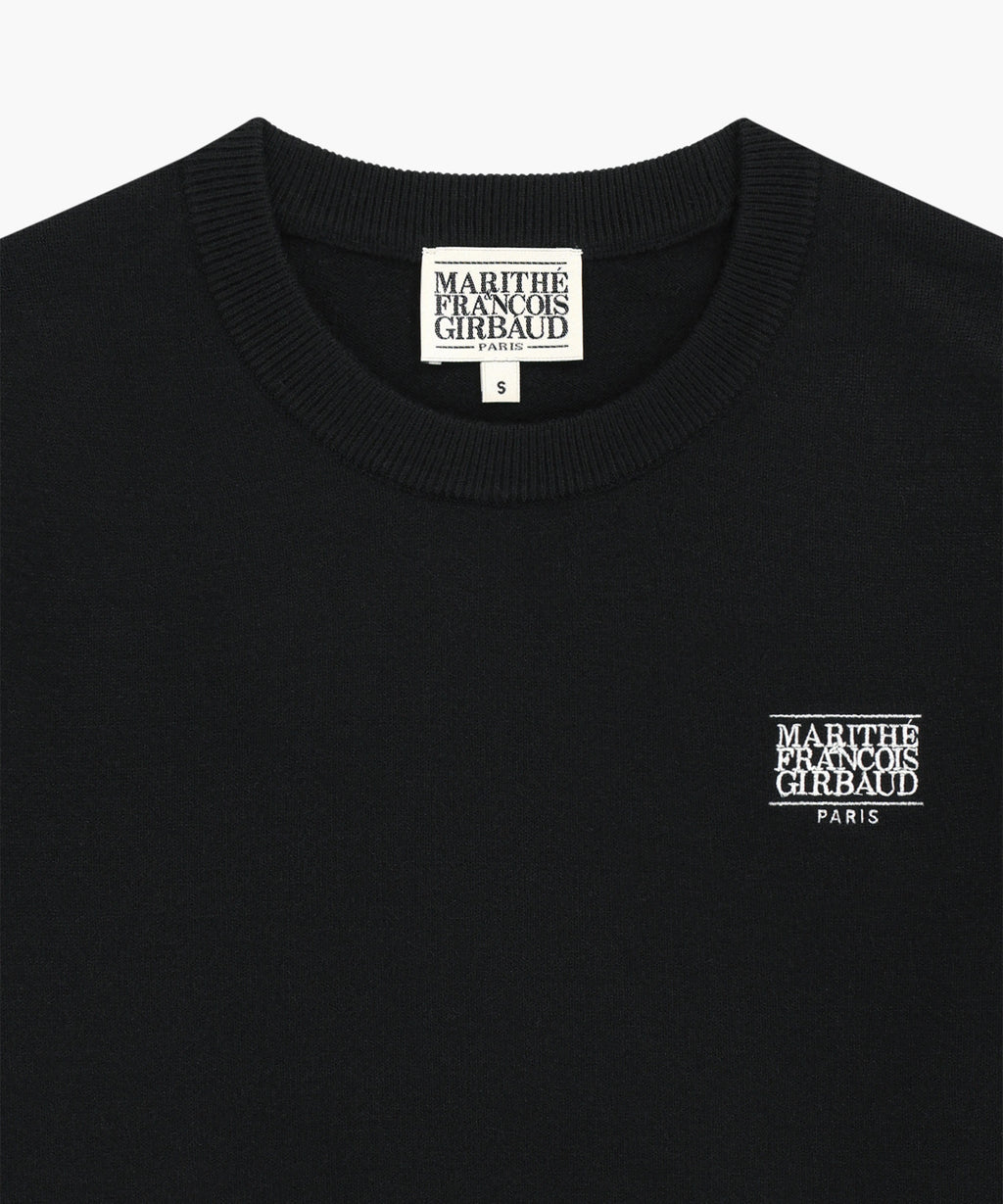 Marithe & Francois Girbaud - Small Classic Logo Crop Knit Pullover (Black) product image 8 | TRAB K-Fashion Australia