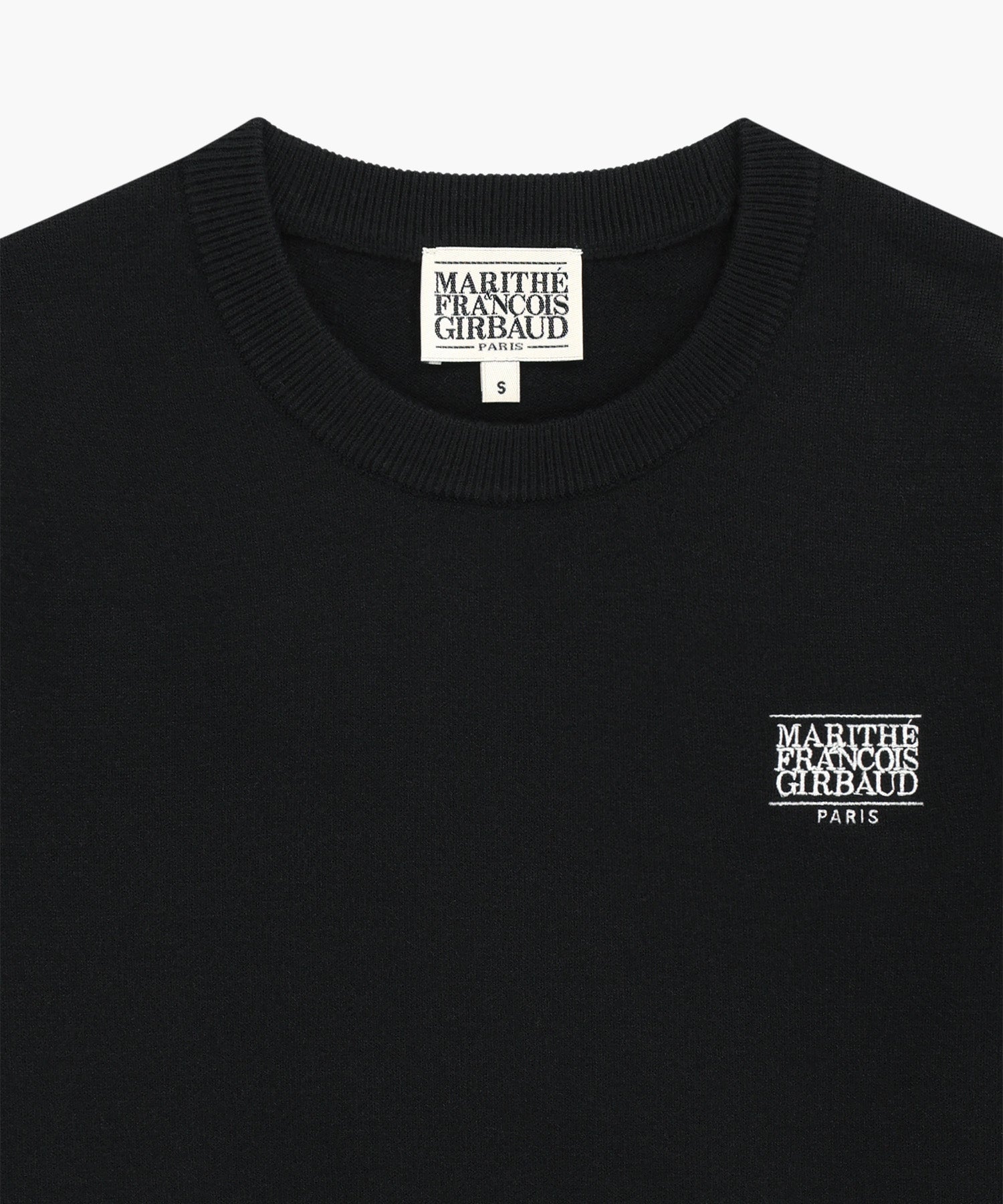 Marithe & Francois Girbaud - Small Classic Logo Crop Knit Pullover (Black) product image 8 | TRAB K-Fashion Australia