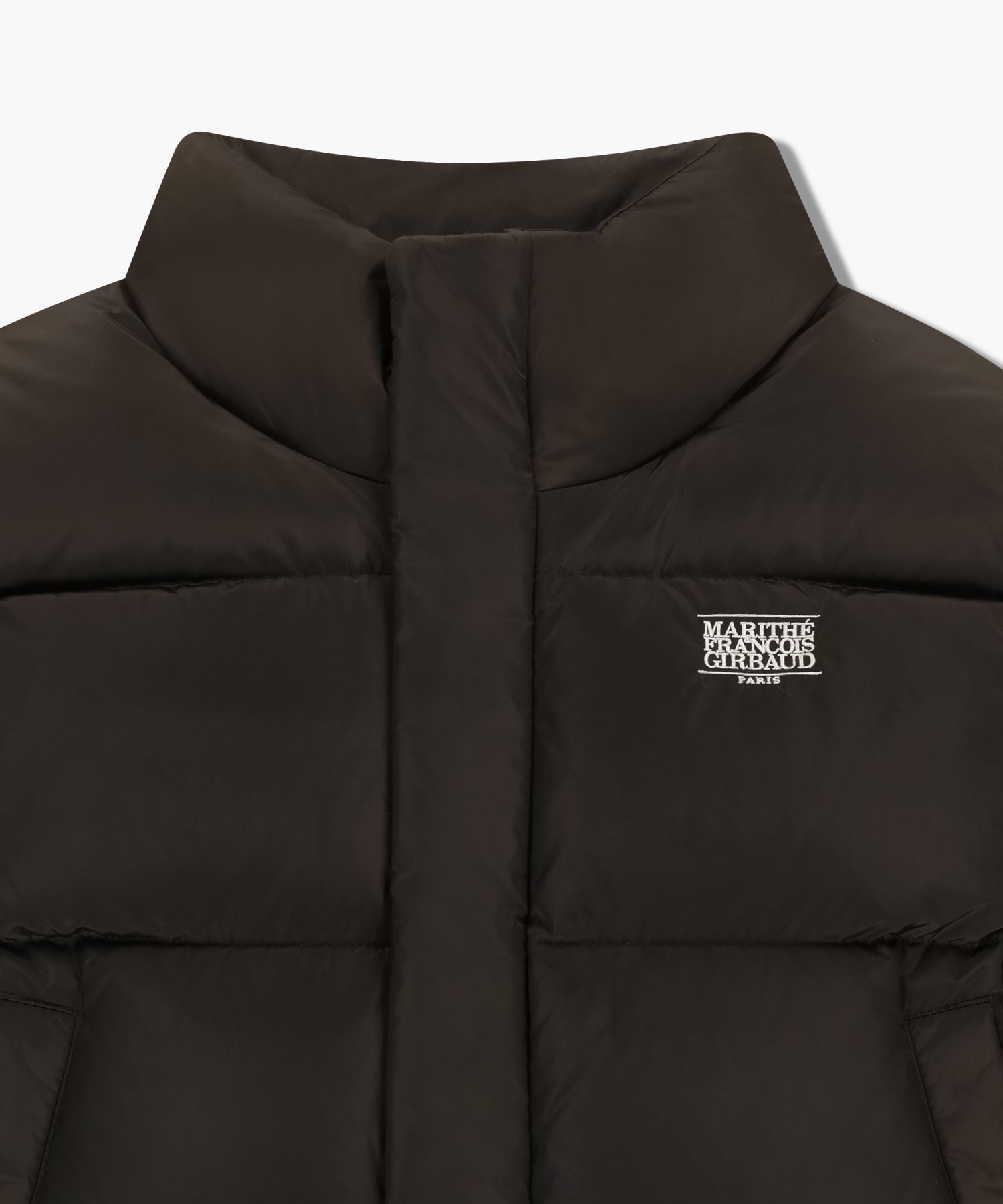 Marithe & Francois Girbaud - Classic Logo Crop Down Vest (Dark Brown) product image 8 | TRAB K-Fashion Australia