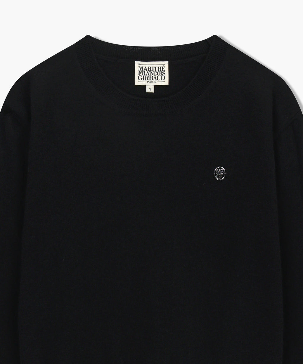 Marithe & Francois Girbaud - Basic Crop Knit Pullover (Black) product image 8 | TRAB K-Fashion Australia