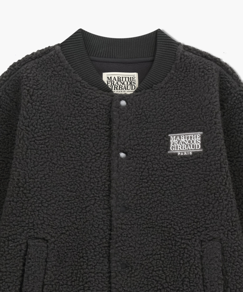 Marithe & Francois Girbaud - Fleece Varsity Jacket (Charcoal) product image 8 | TRAB K-Fashion Australia