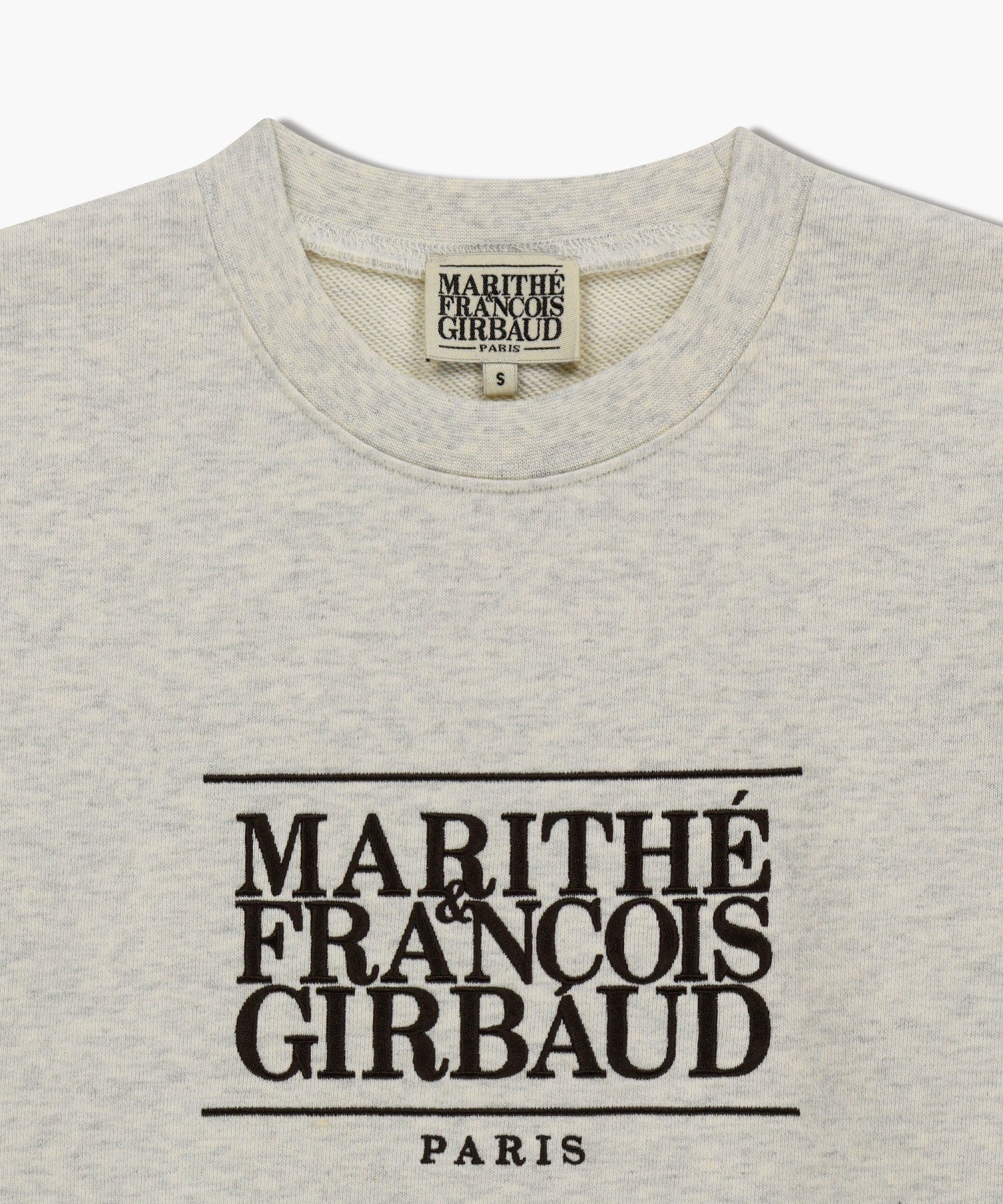 Marithe & Francois Girbaud - Classic Logo Crop Sweatshirt (Oatmeal) product image 8 | TRAB K-Fashion Australia
