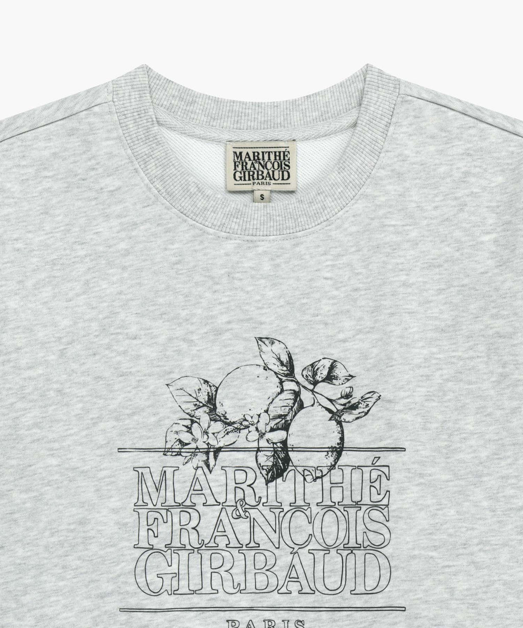Marithe & Francois Girbaud - Lemon Classic Logo Sweatshirt (Light Heather Gray) product image 8 | TRAB K-Fashion Australia